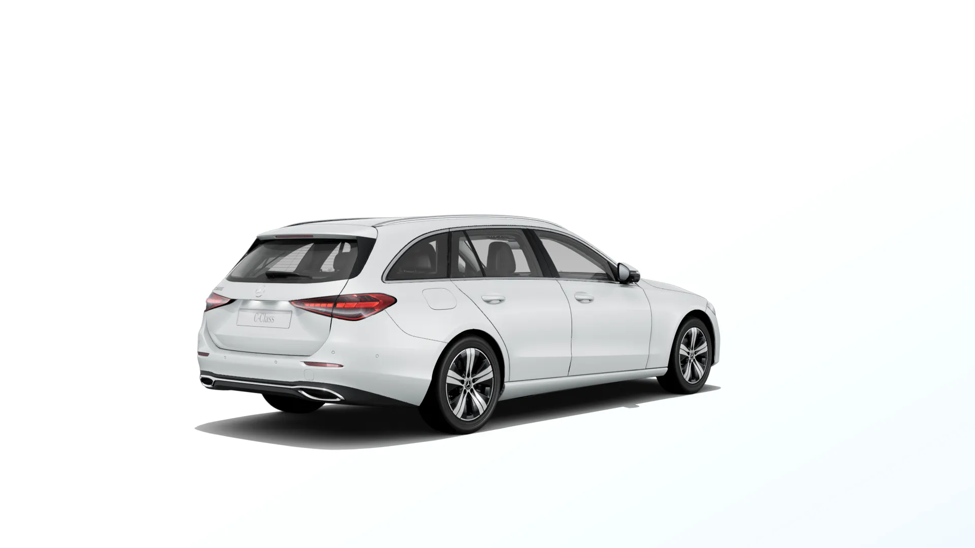 Třída C kombi (S206-fl), Linie AVANTGARDE, Bílá opalite bright MANUFAKTUR, rear