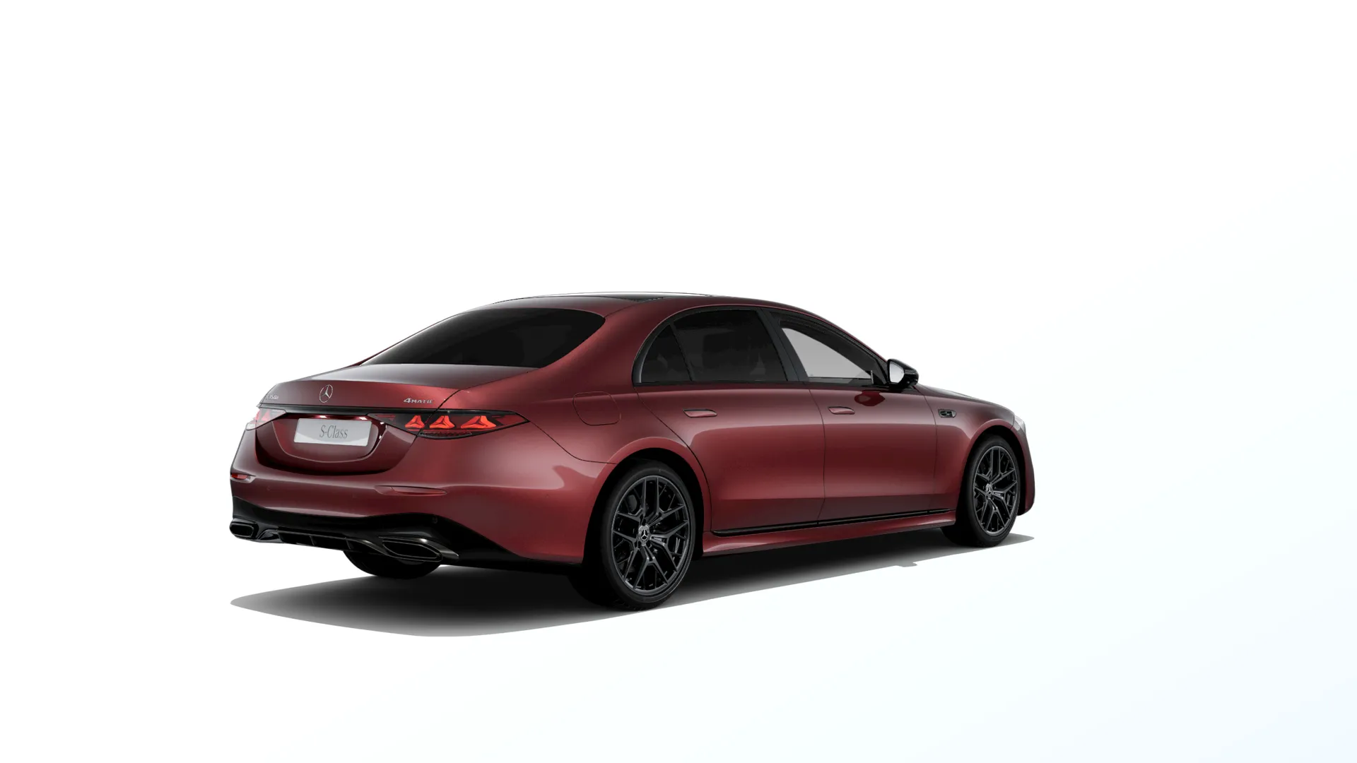 Třída S prodloužená limuzína (V223-fl), Linie AMG Plus, Metalická červená carneol MANUFAKTUR exclusive, rear