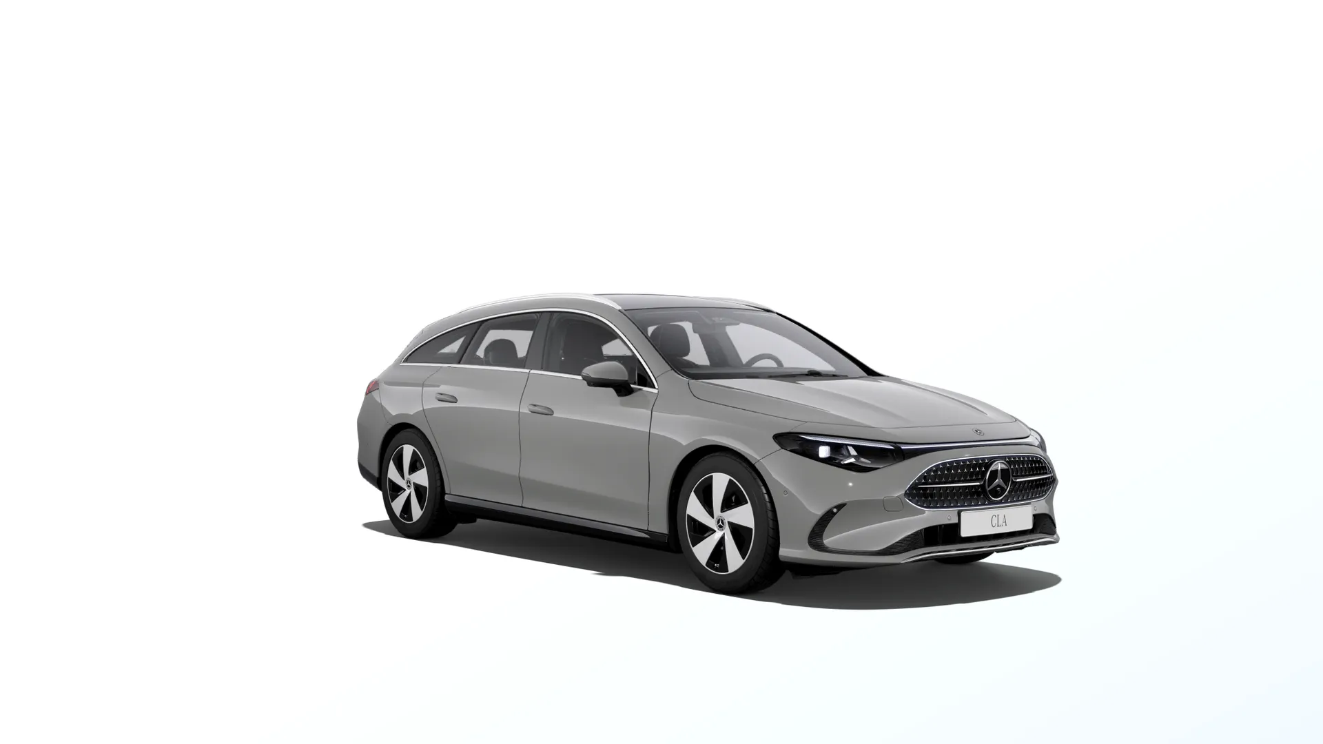 CLA Shooting Brake (X178), Linie Progressive, Nemetalická šedá alpine MANUFAKTUR, front