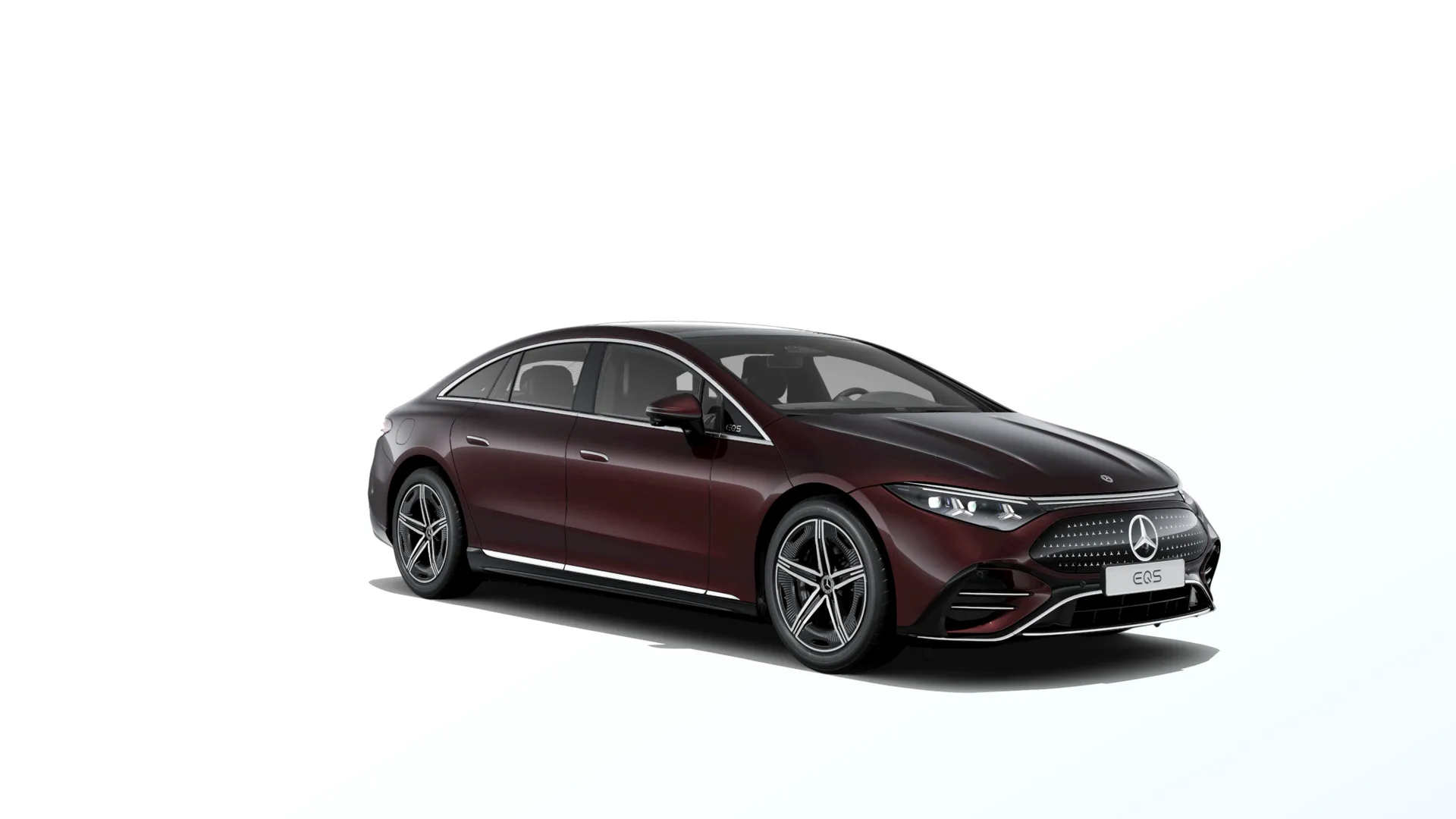 EQS sedan (V297-fl), Linie AMG exteriér, Metalická červená rubellite MANUFAKTUR, front