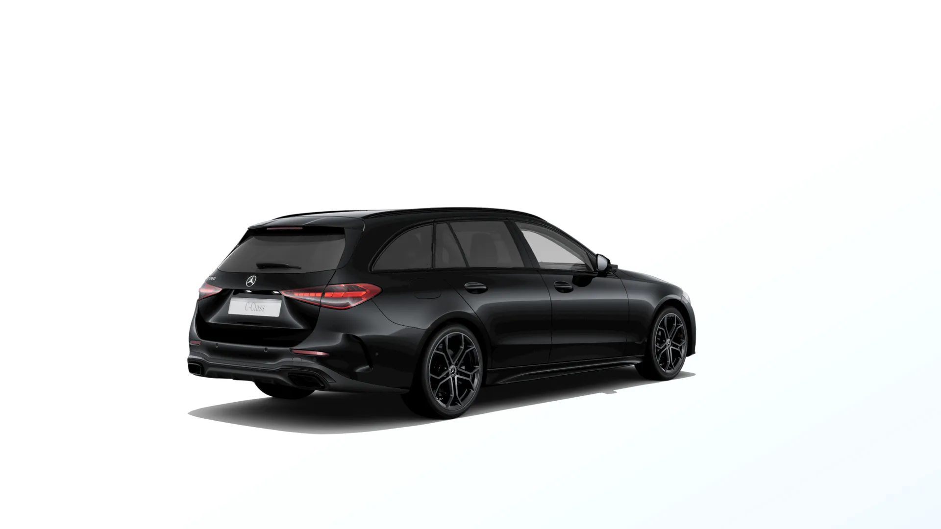 Třída C kombi (S206-fl), Linie AMG Plus, Metalická černá obsidian, rear