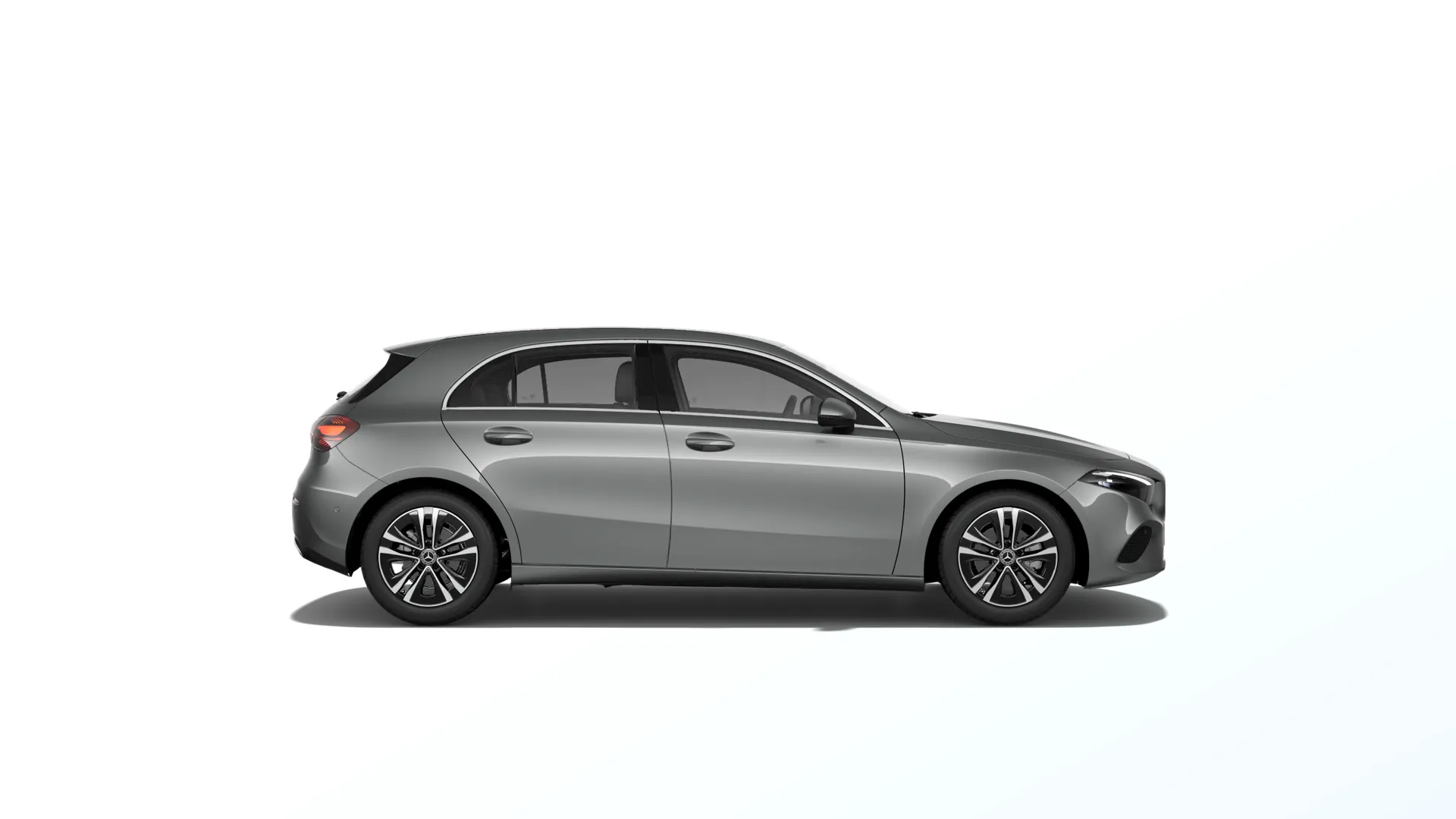 Třída A hatchback (W177-fl), Linie Progressive, Metalická šedá mountain, side
