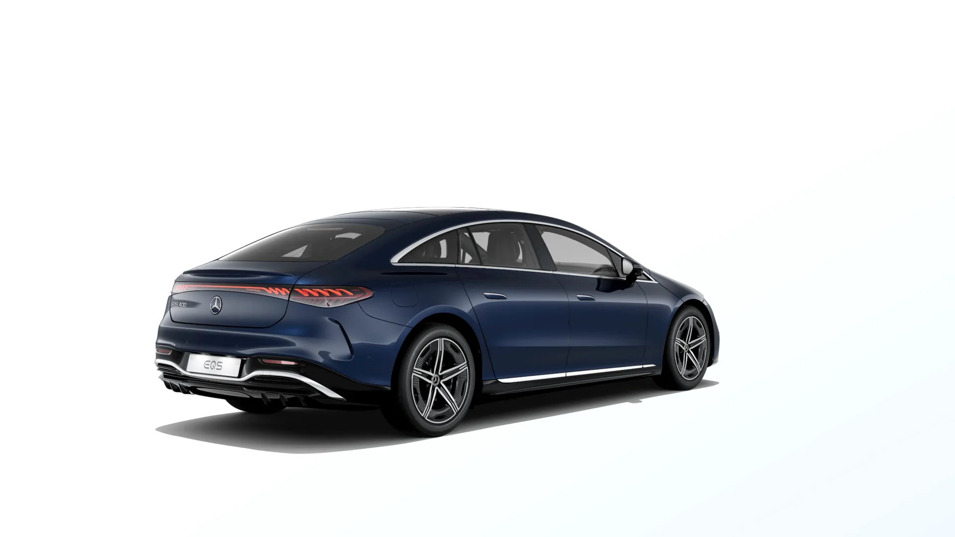 EQS sedan (V297-fl), Linie AMG exteriér, Metalická modrá nautic, rear