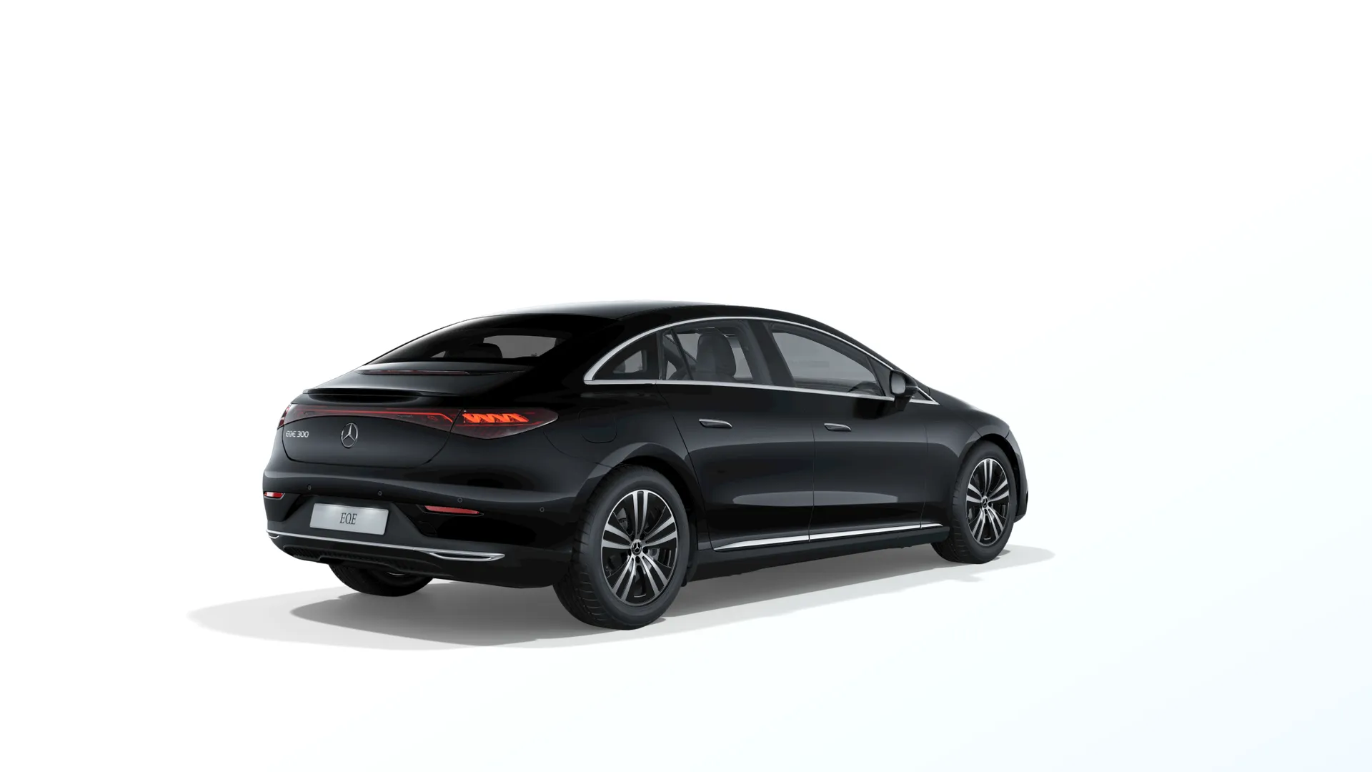 EQE sedan (V295), Linie Electric Art interiér, Metalická černá obsidian, rear