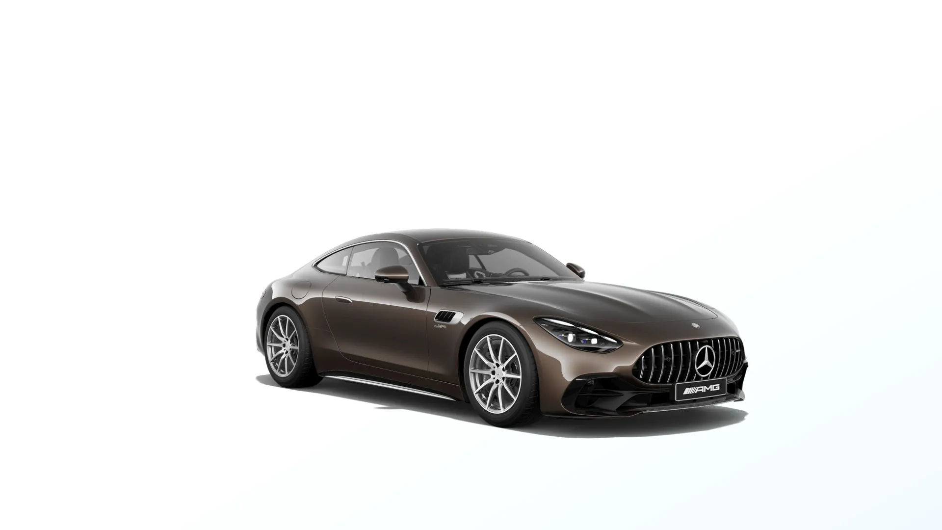 Mercedes-AMG GT kupé (C192), Základní provedení, Metalická hnědá Dolomite MANUFAKTUR exclusive, front