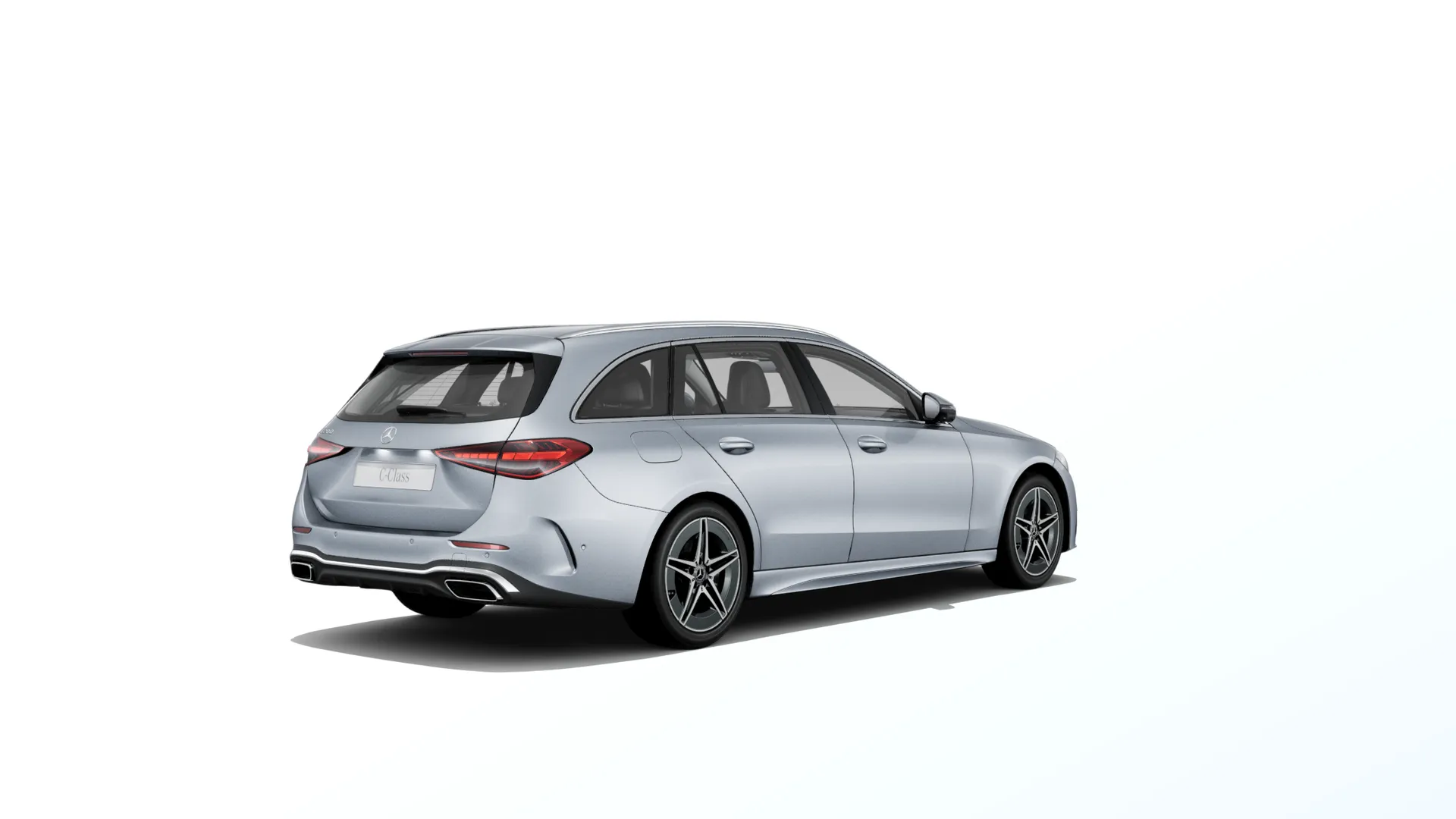 Třída C kombi (S206-fl), Linie AMG, Metalická stříbrná high-tech, rear