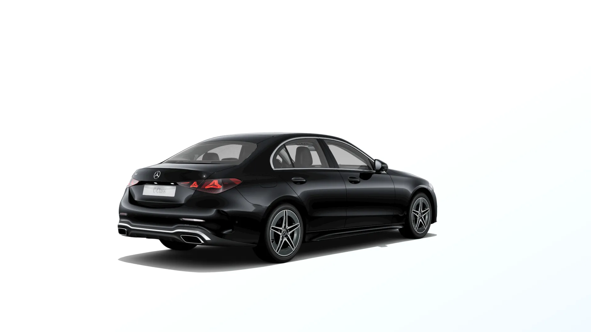 Třída C sedan (W206-fl), Linie AMG, Nemetalická černá, rear