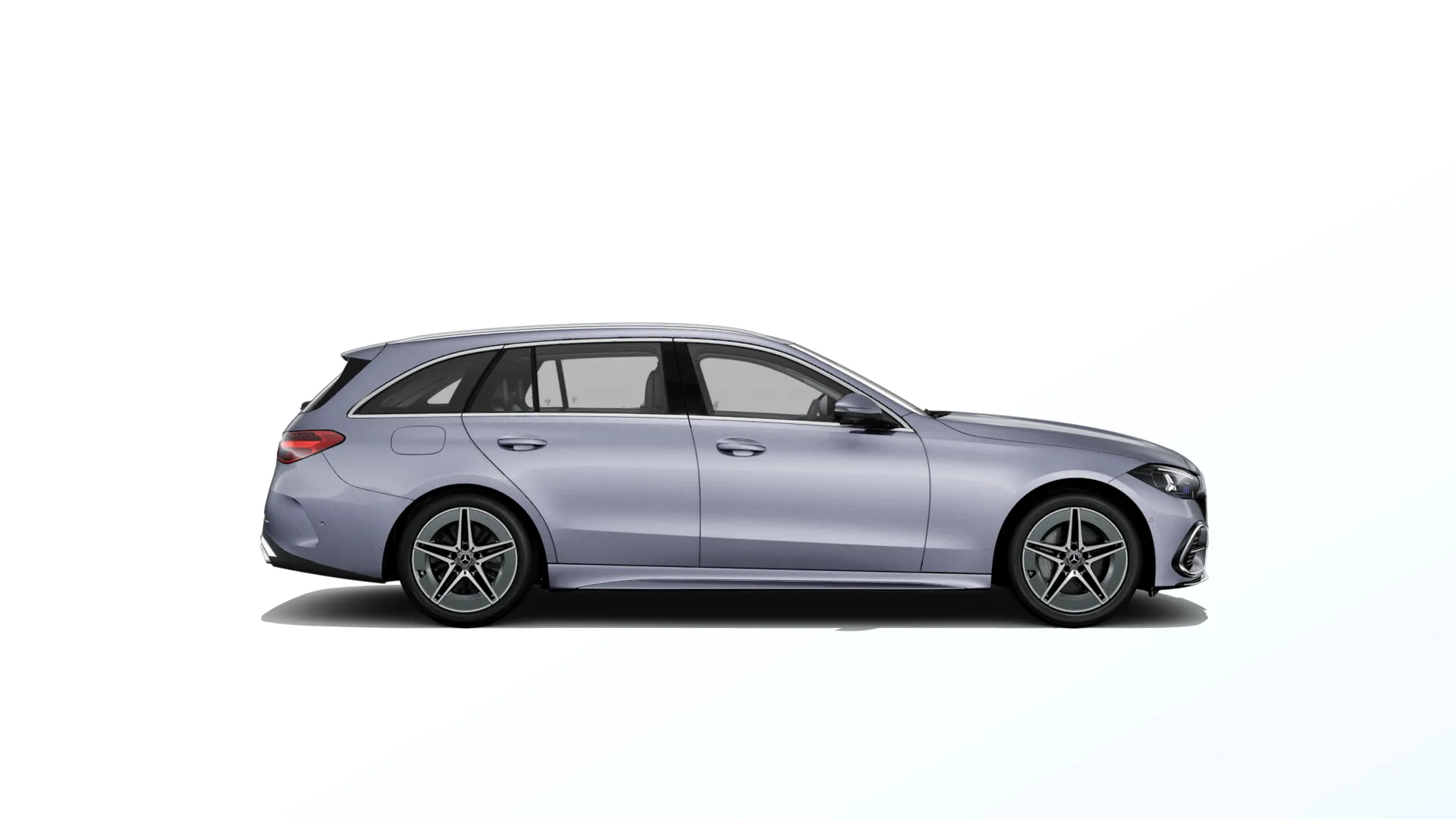 Třída C kombi (S206-fl), Linie AMG, Metalická stříbrná Lavender, side