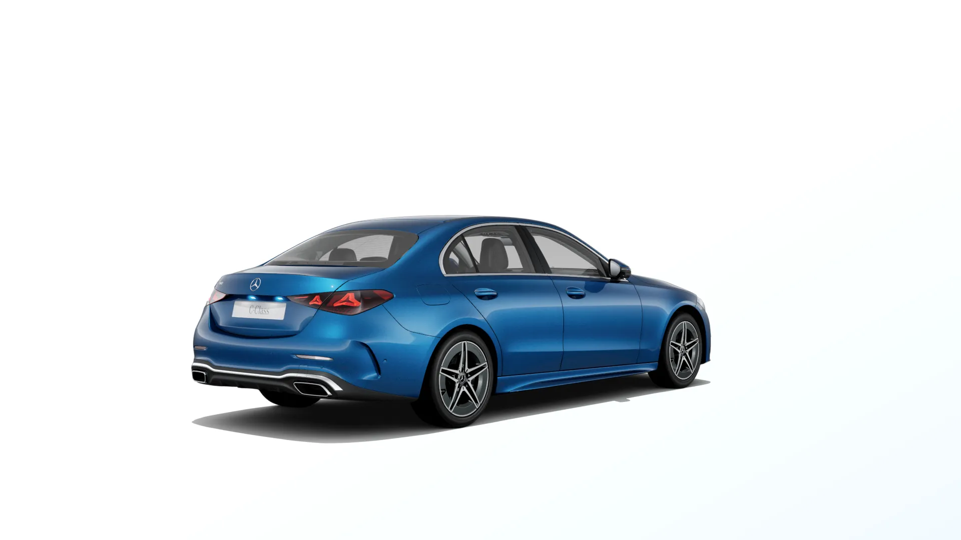 Třída C sedan (W206-fl), Linie AMG, Metalická modrá spectral, rear