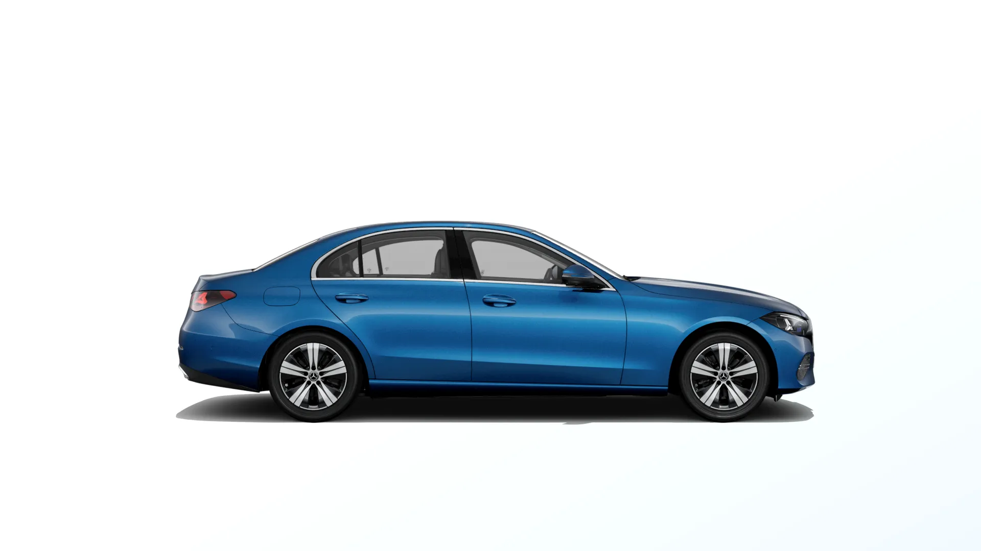 Třída C sedan (W206-fl), Linie AVANTGARDE, Metalická modrá spectral, side