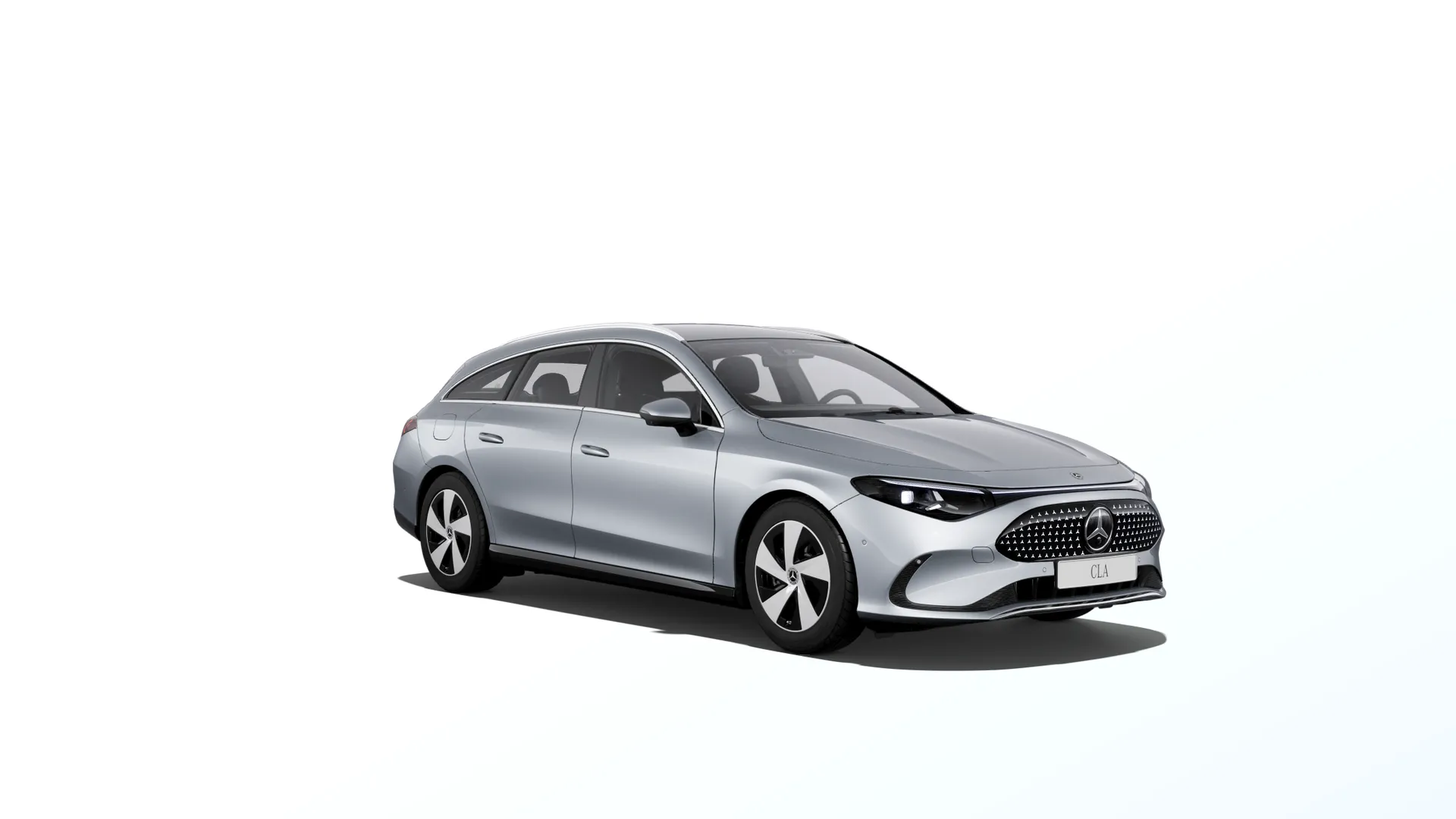 CLA Shooting Brake (X174), Linie Progressive, Metalická stříbrná high-tech, front