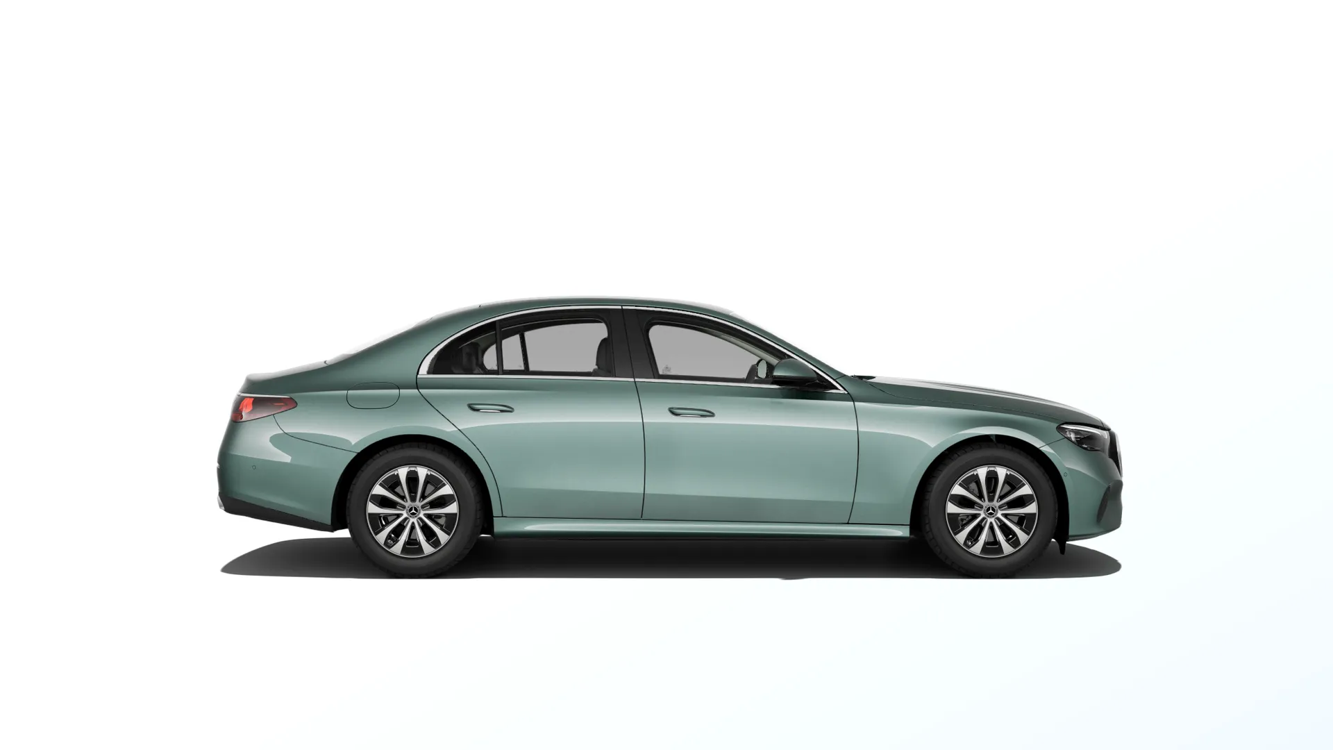 Třída E sedan (W214), Linie AVANTGARDE exteriér, Metalická stříbrná verde, side