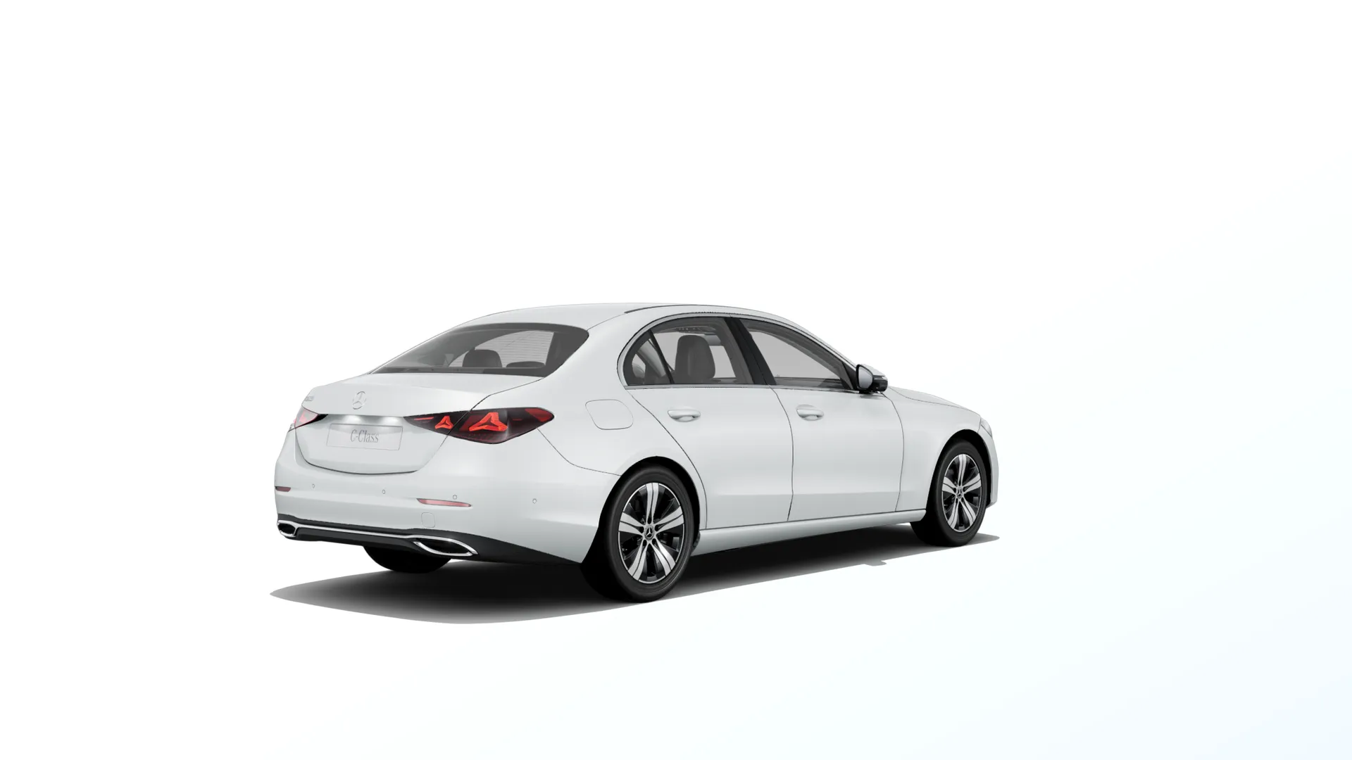 Třída C sedan (W206-fl), Linie AVANTGARDE, Bílá opalite bright MANUFAKTUR, rear