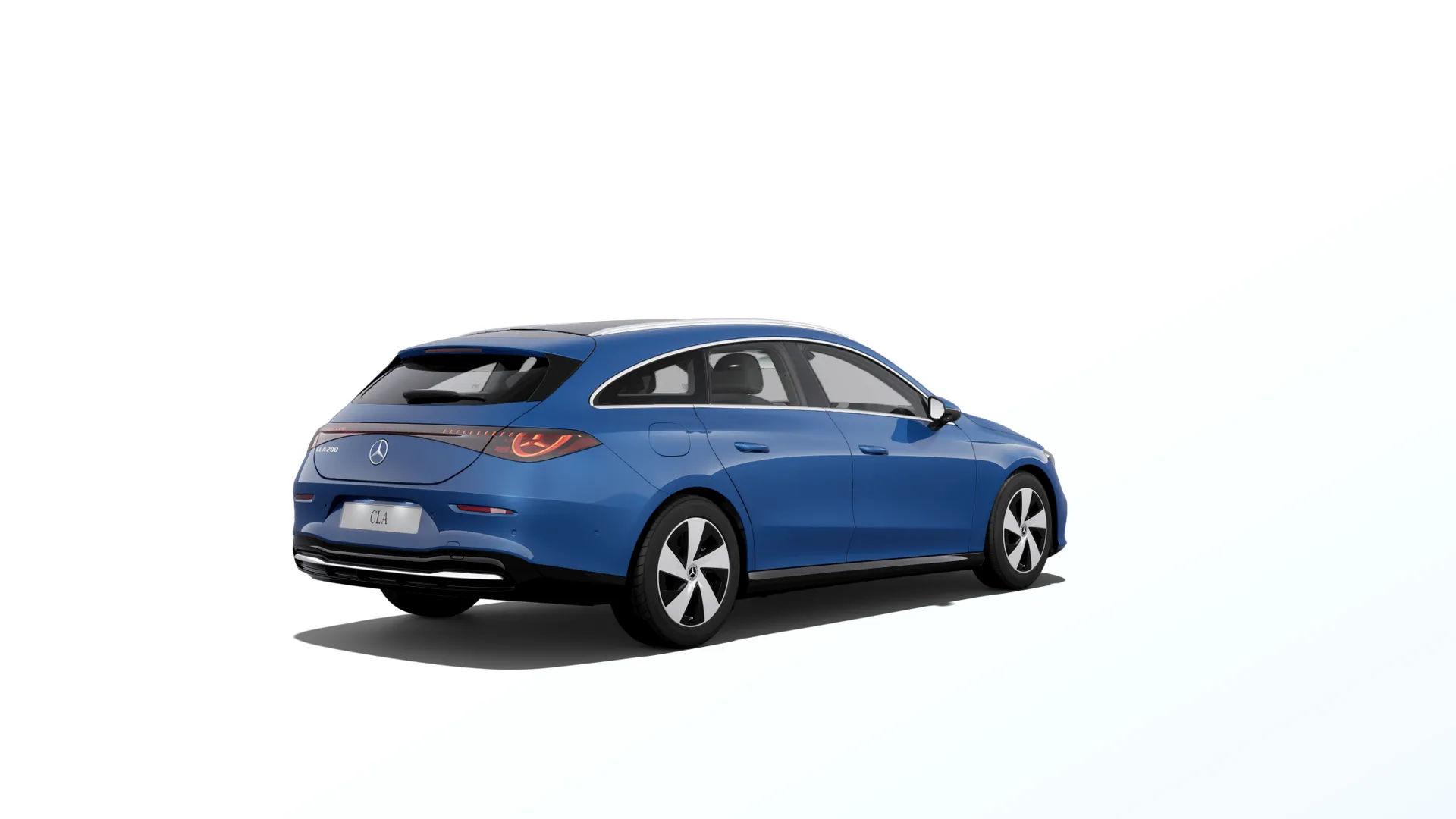 CLA Shooting Brake (X174), Linie Progressive, Metalická modrá clear, rear