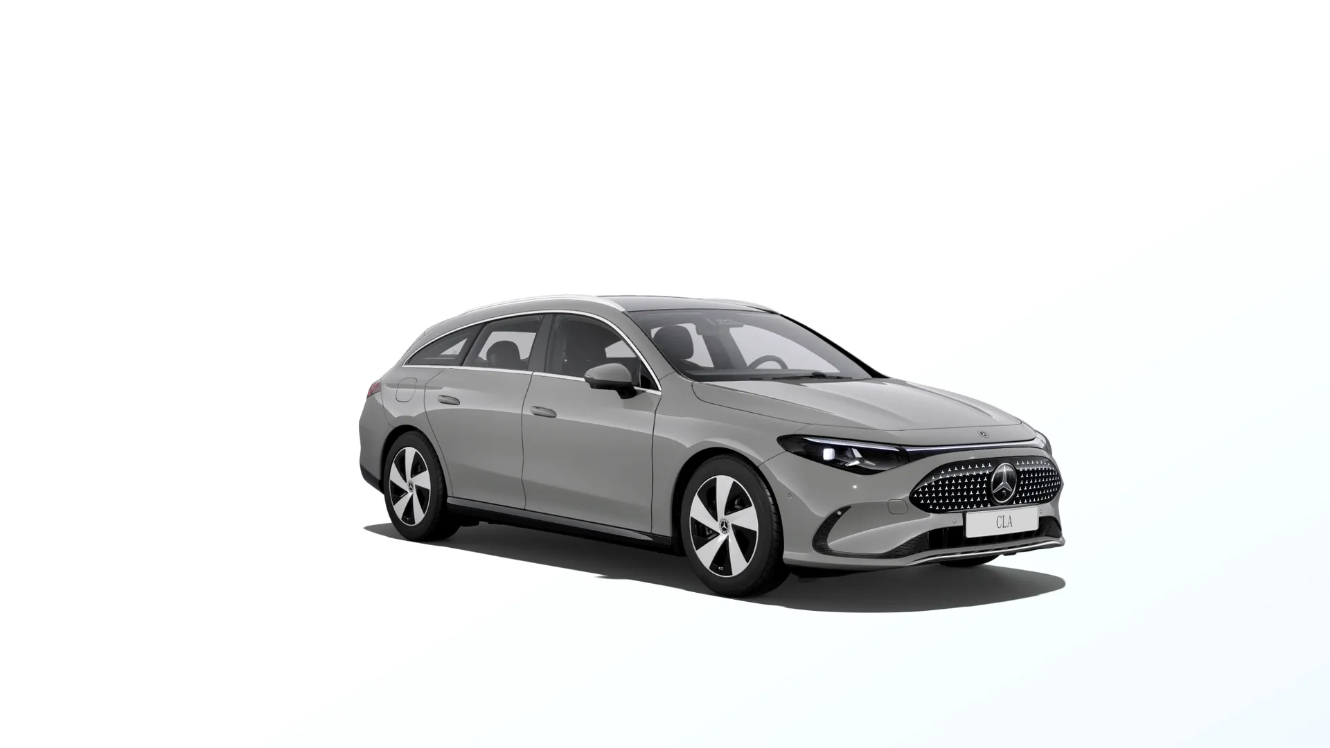 CLA Shooting Brake (X174), Linie Progressive, Nemetalická šedá alpine MANUFAKTUR, front