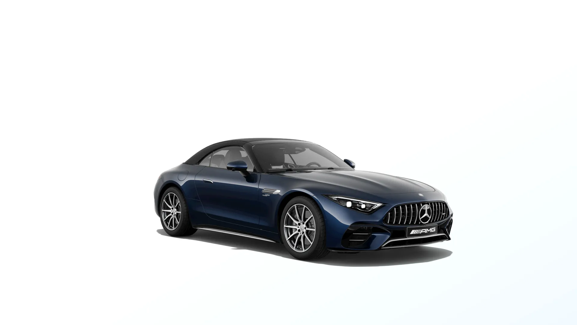 Mercedes-AMG SL Roadster (R232), Sada AMG Aerodynamics, Metalická modrá cavansite MANUFAKTUR exclusive, front
