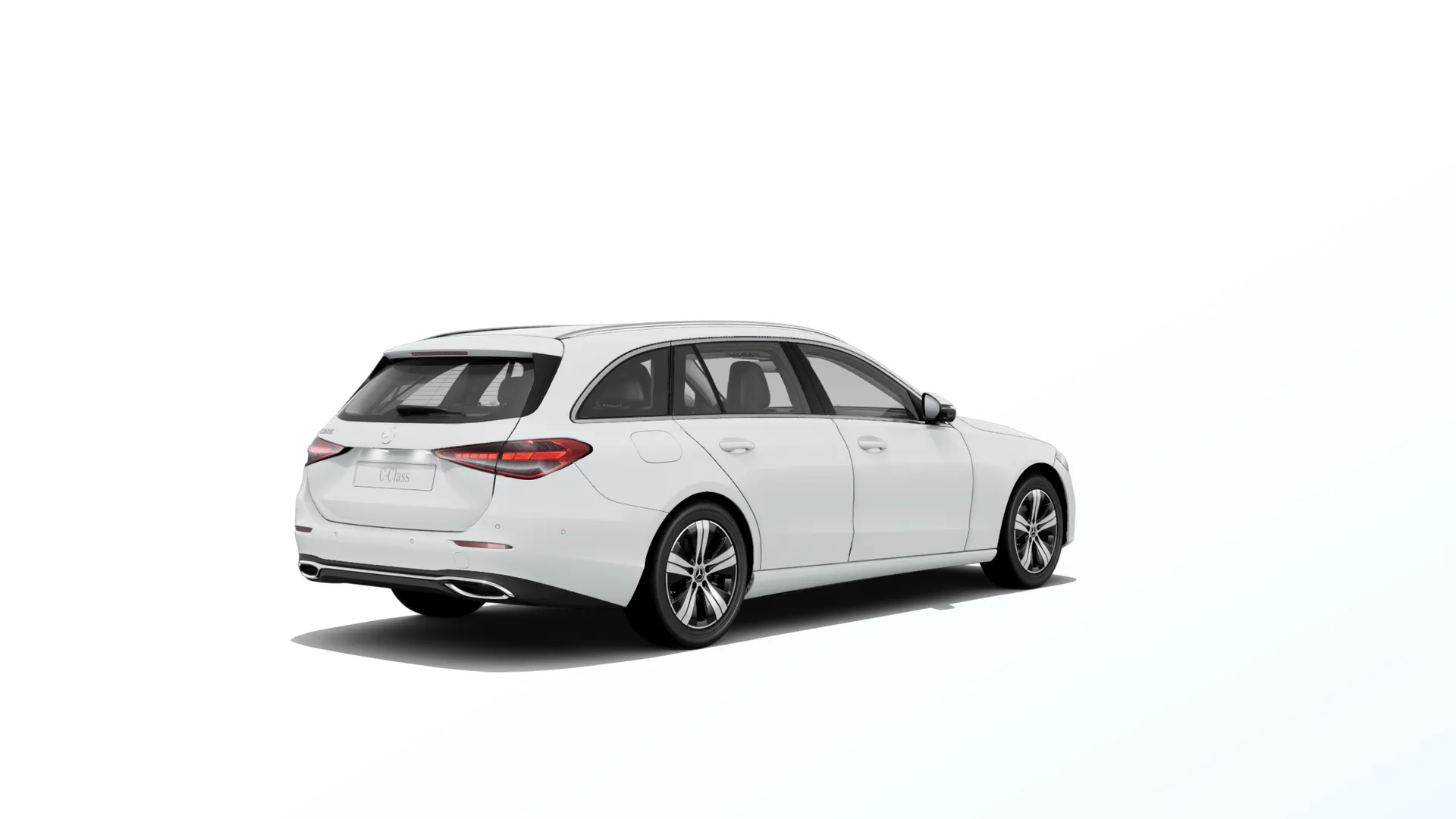 Třída C kombi (S206-fl), Linie AVANTGARDE, Nemetalická bílá polar, rear