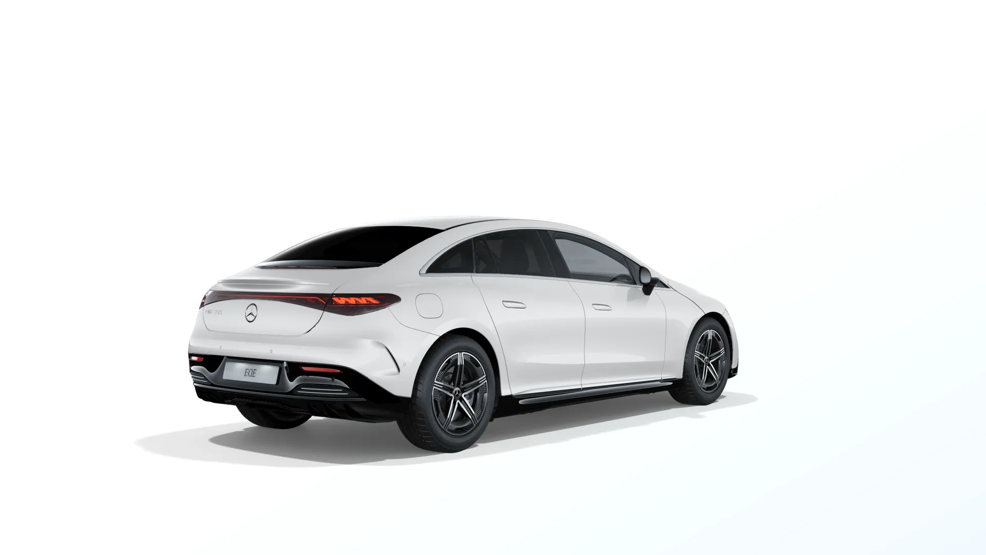 EQE sedan (V295), Sada linie AMG exteriér + linie Electric Art interiér, Bílá opalite bright MANUFAKTUR, rear