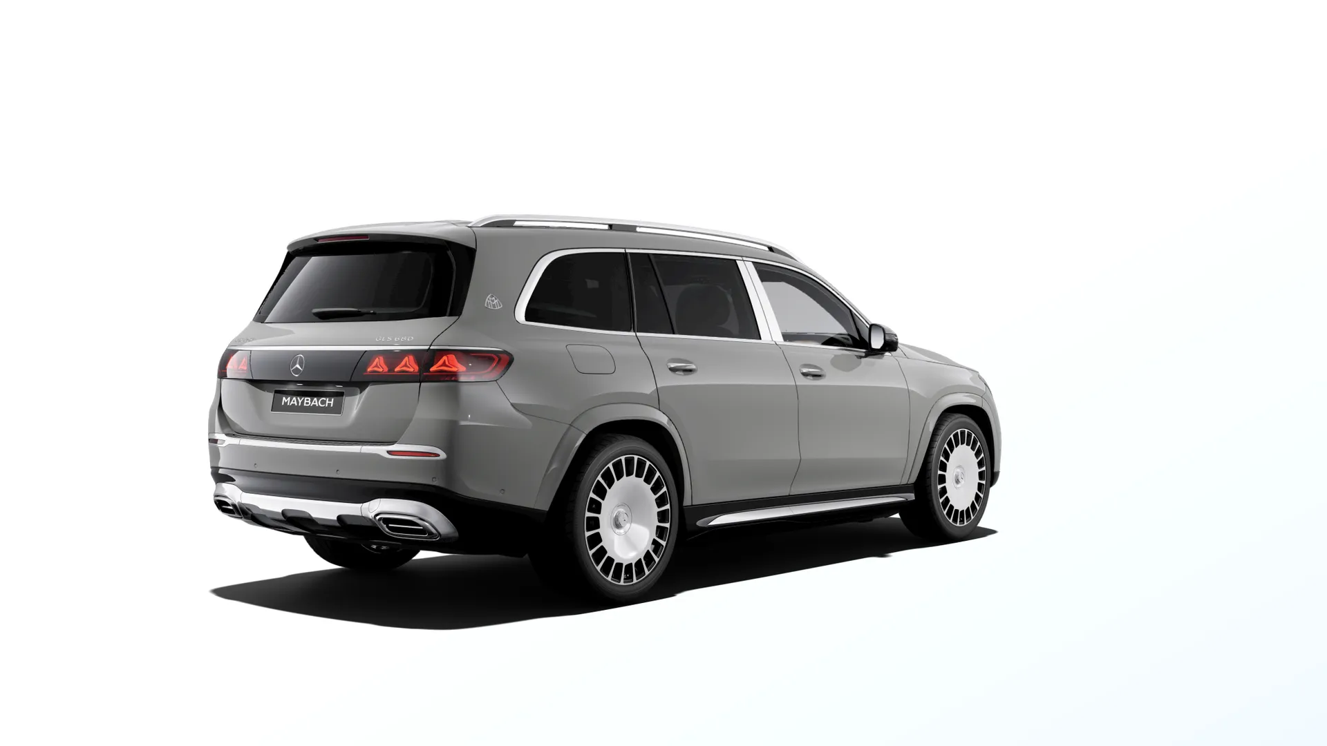 Mercedes-Maybach GLS (X167-fl2), Ozdobné výplně interiéru Exclusive, Nemetalická šedá alpine MANUFAKTUR, rear
