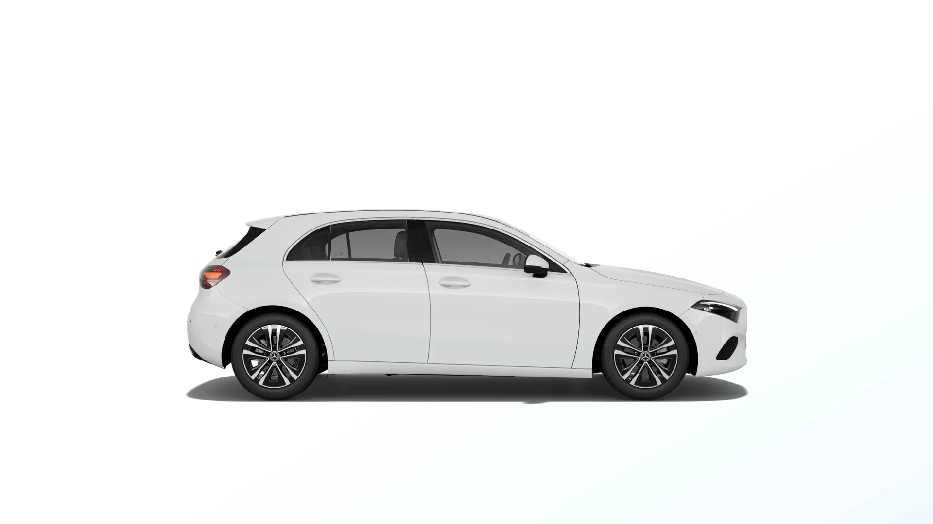 Třída A hatchback (W177-fl), Linie Progressive, Nemetalická bílá polar, side