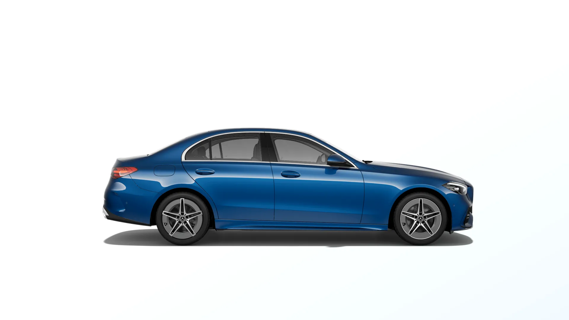 Třída C sedan (W206), Linie AMG interiér, Metalická modrá spectral, side
