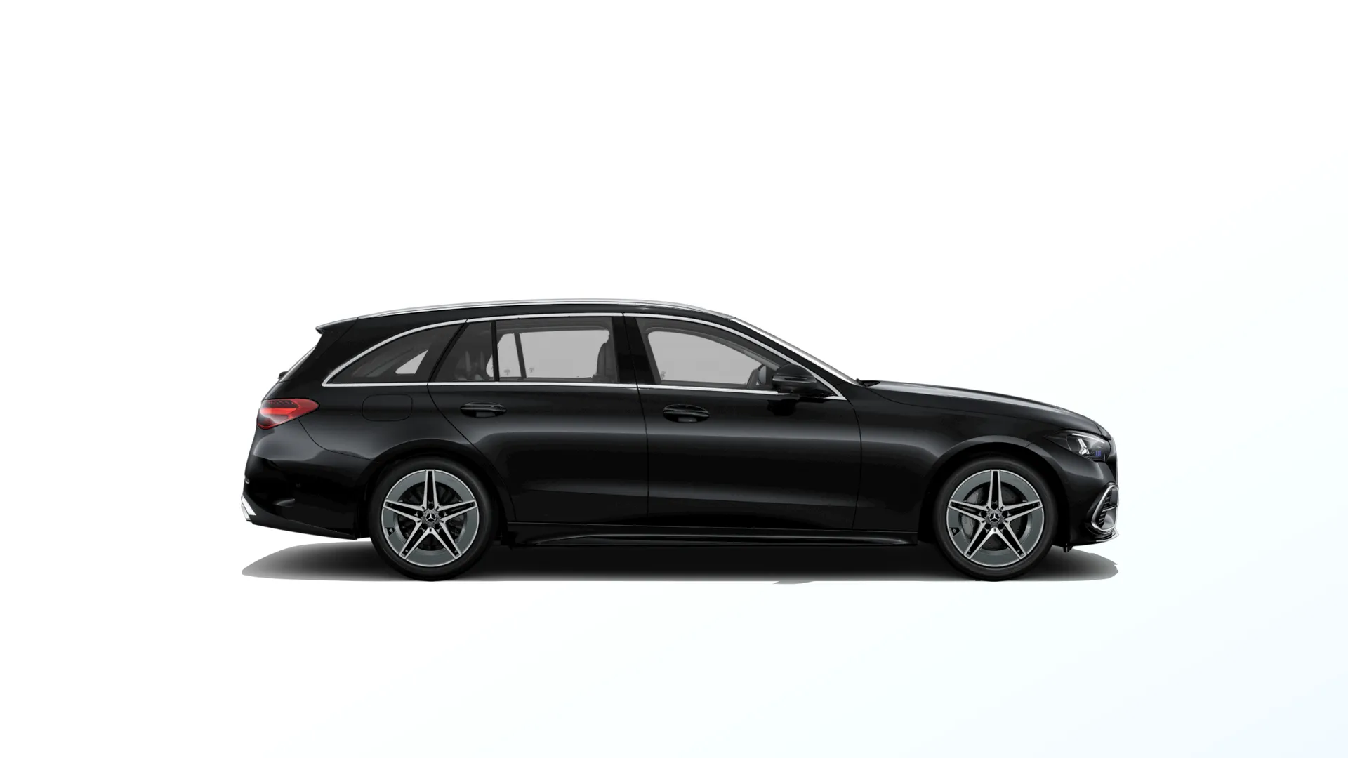 Třída C kombi (S206-fl), Linie AMG, Metalická černá obsidian, side