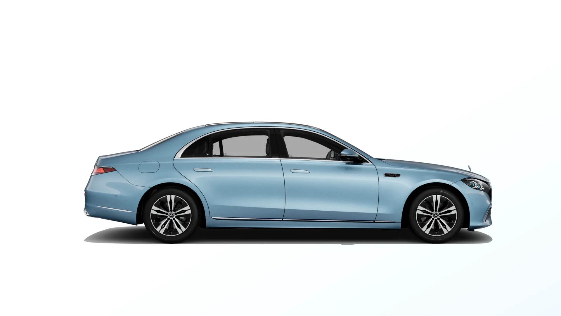 Třída S prodloužená limuzína (V223-fl), Základní provedení, Metalická modrá indicolite MANUFAKTUR exclusive, side