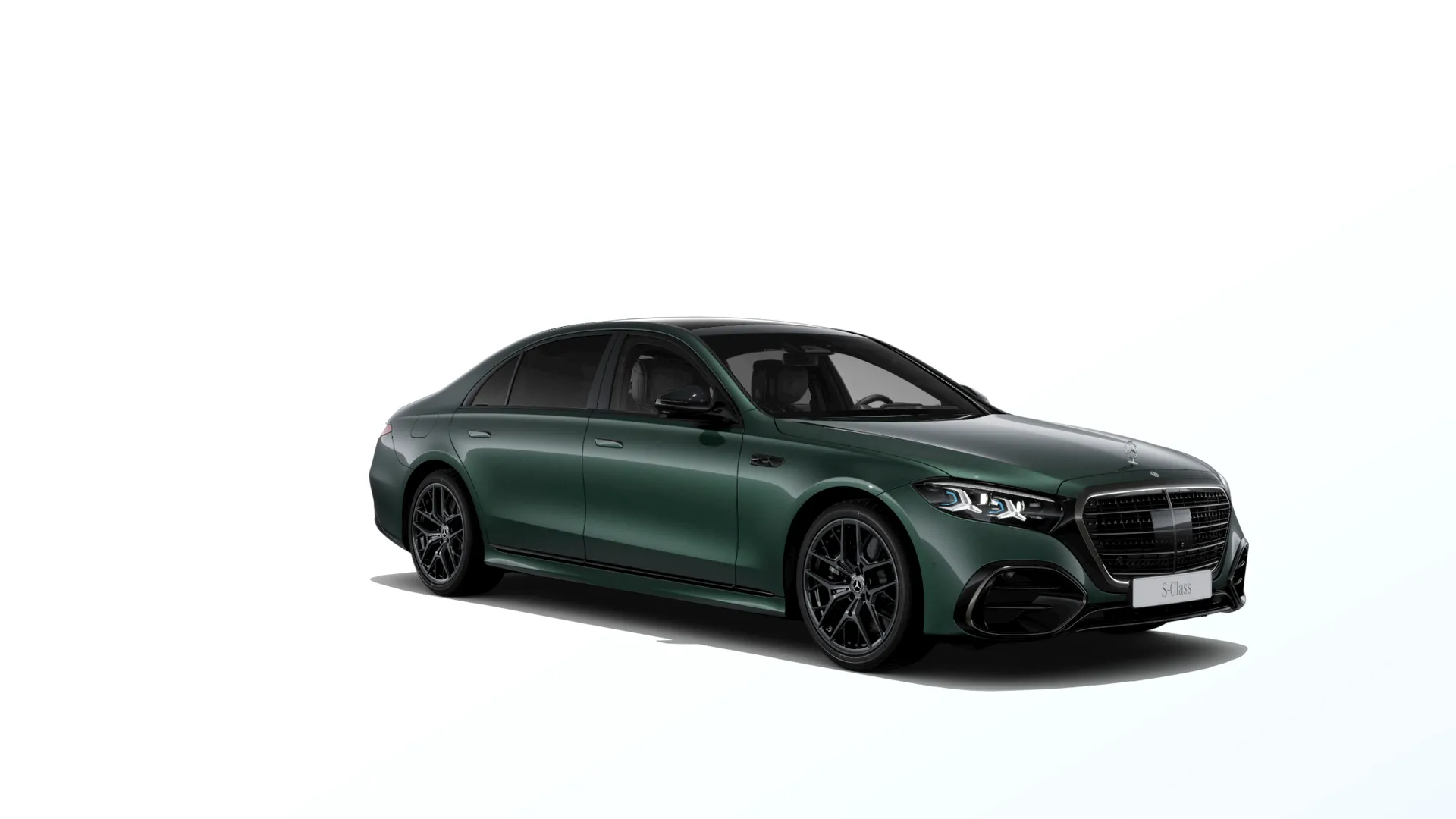 Třída S prodloužená limuzína (V223-fl), Linie AMG Plus, Metalická zelená allanite MANUFAKTUR exclusive, front