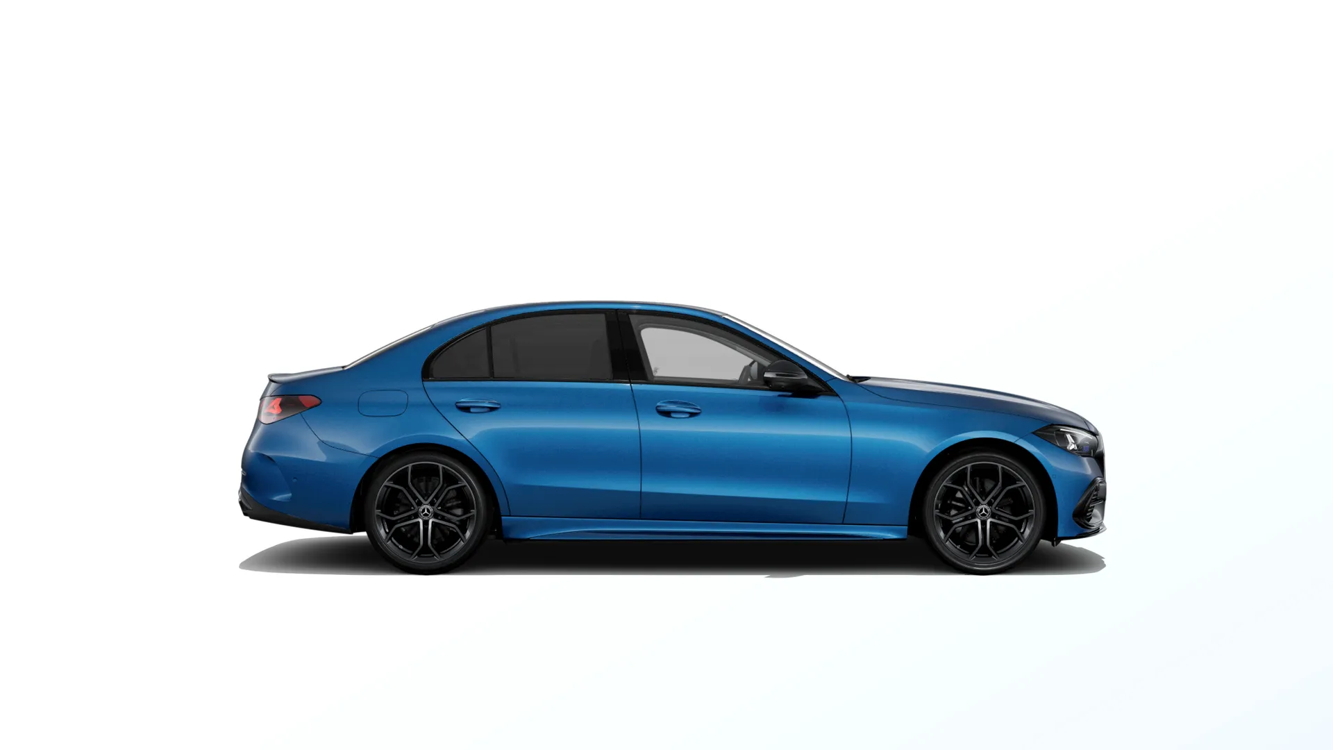 Třída C sedan (W206-fl), Linie AMG Plus, Metalická modrá spectral, side