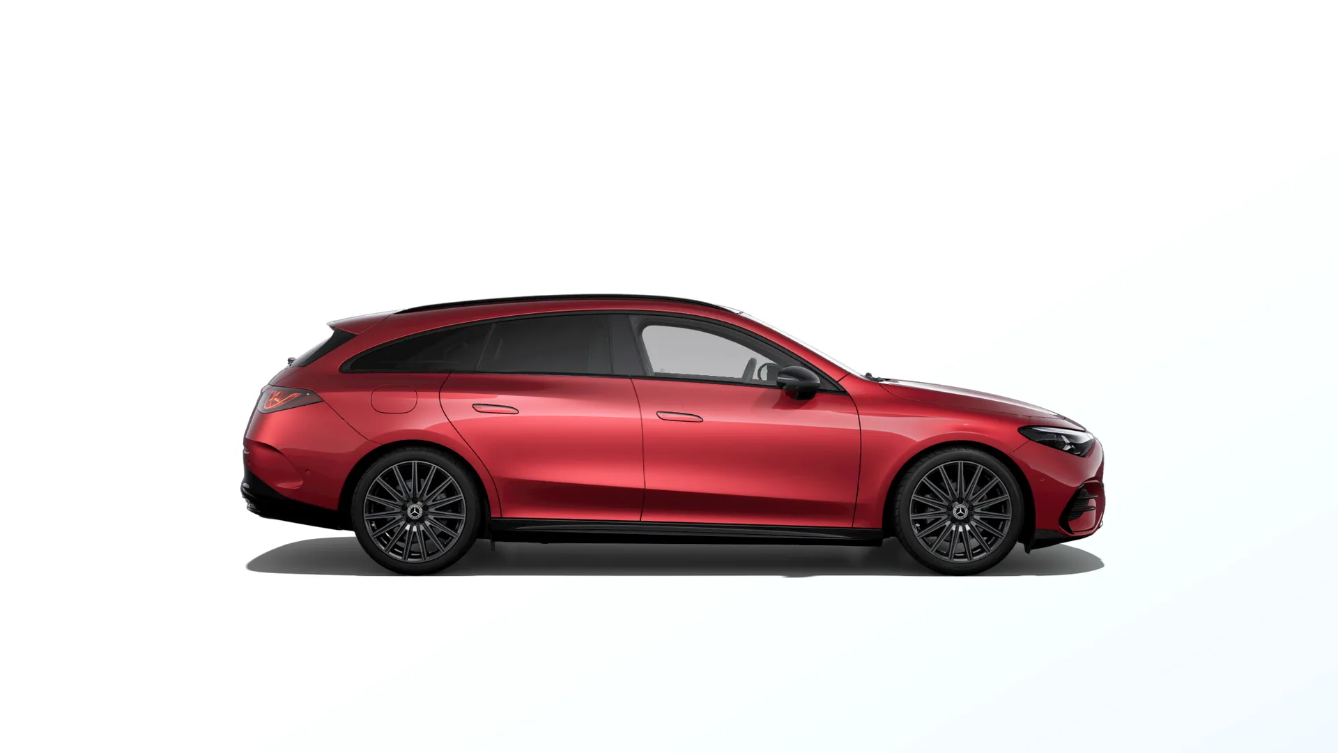 CLA Shooting Brake (X174), Linie AMG Plus, Metalická červená patagonia MANUFAKTUR, side
