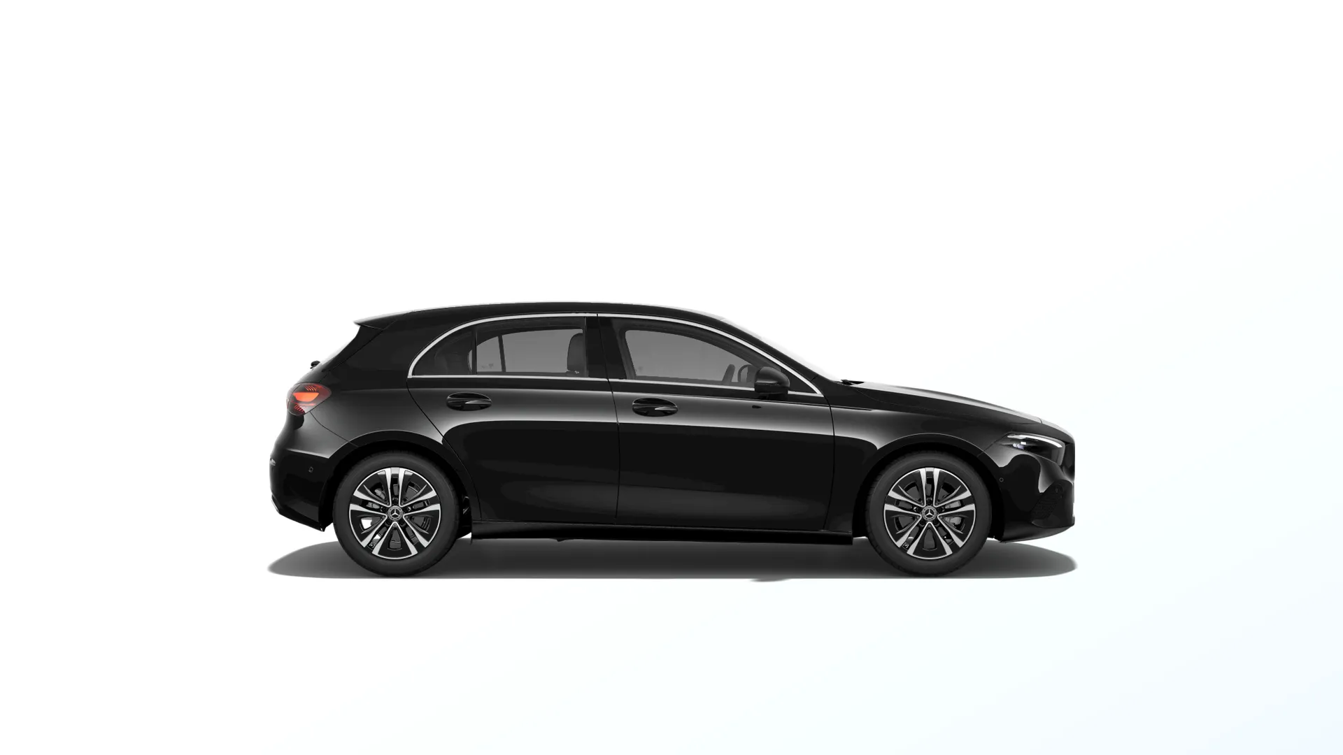 Třída A hatchback (W177-fl), Linie Progressive, Nemetalická černá night, side