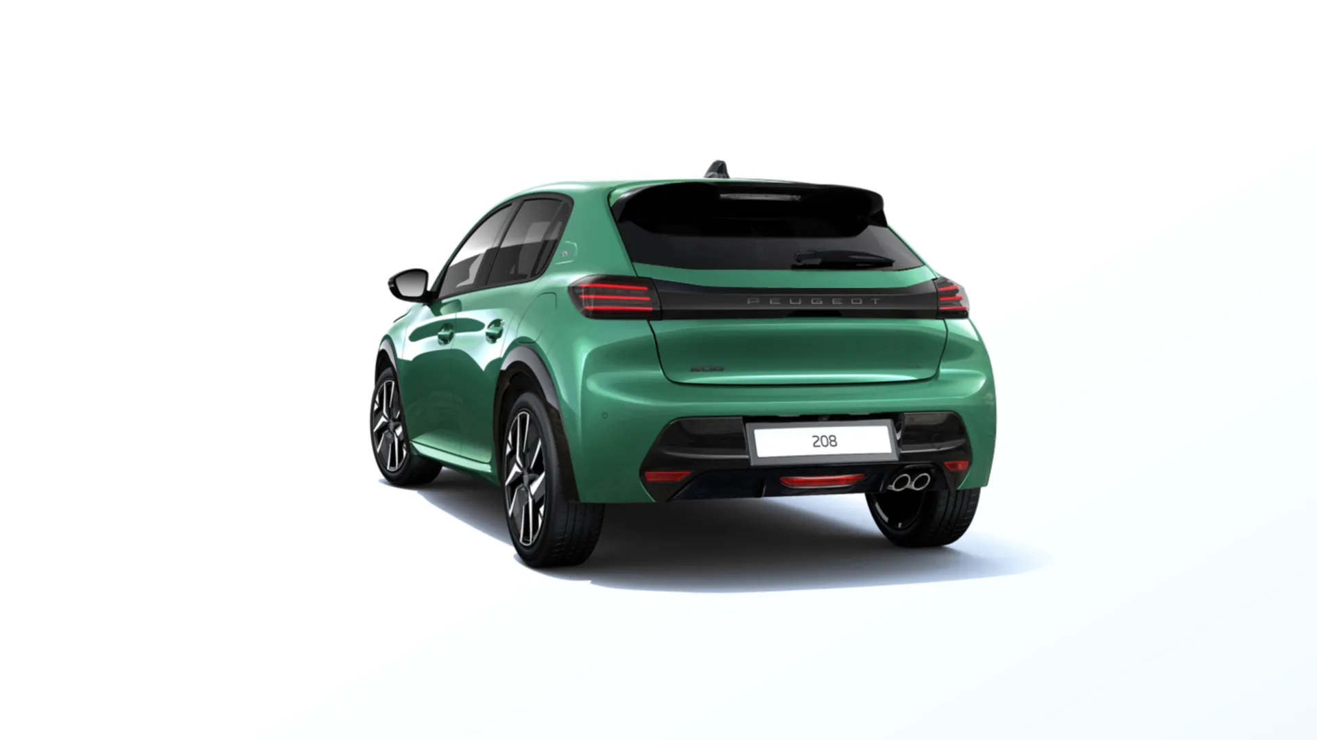208, GT, Zelená Alvao / Metalický lak, rear