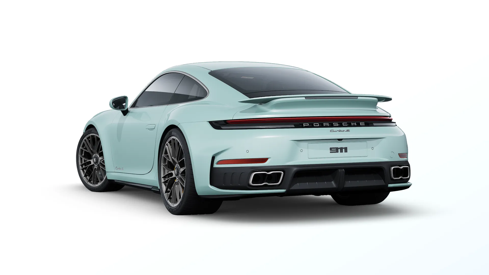 911, 911 Turbo S, Shade zelená metalíza, rear