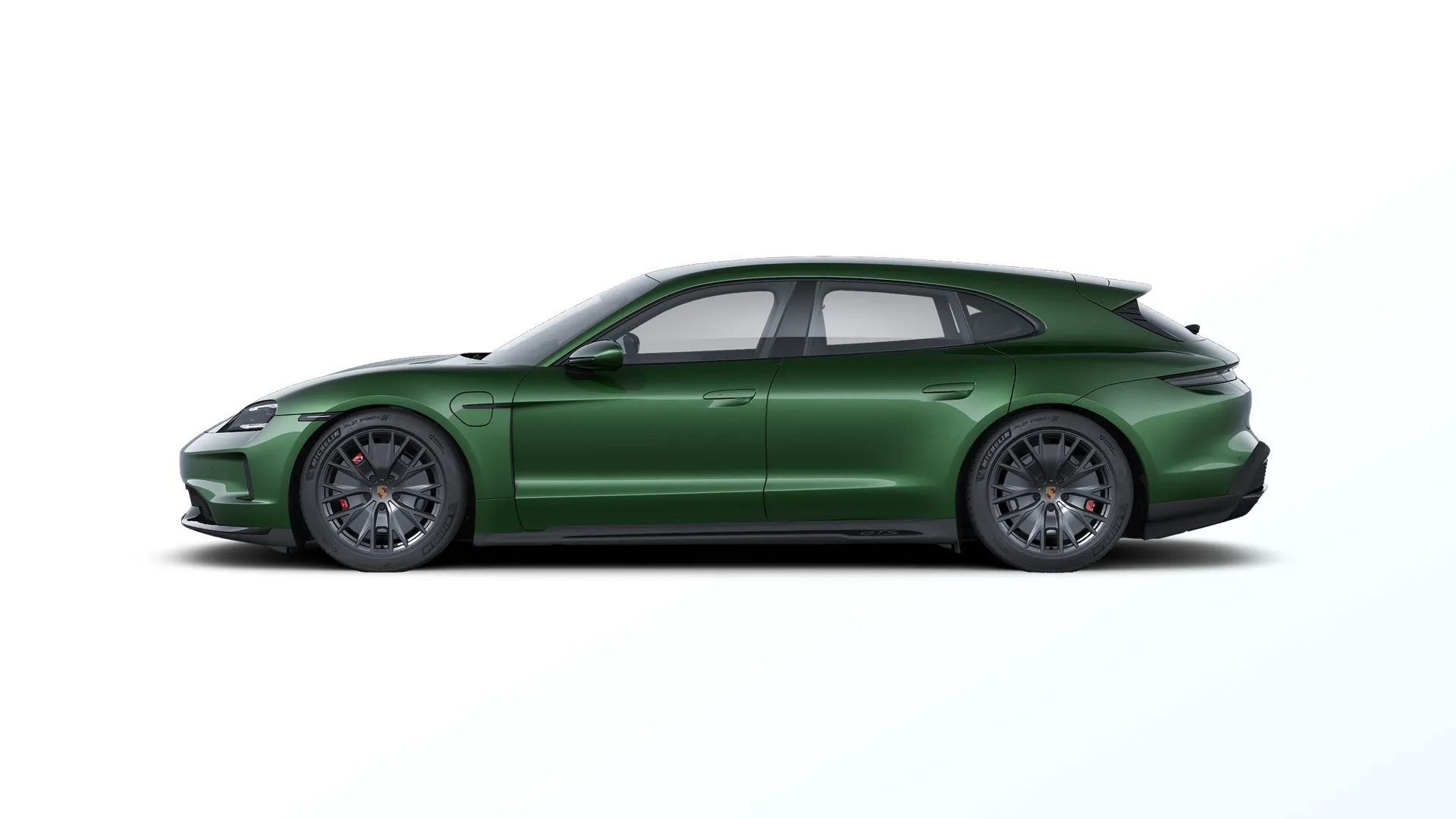 Taycan Sport Turismo, Taycan GTS Sport Turismo, Oak zelená metalíza Neo, side