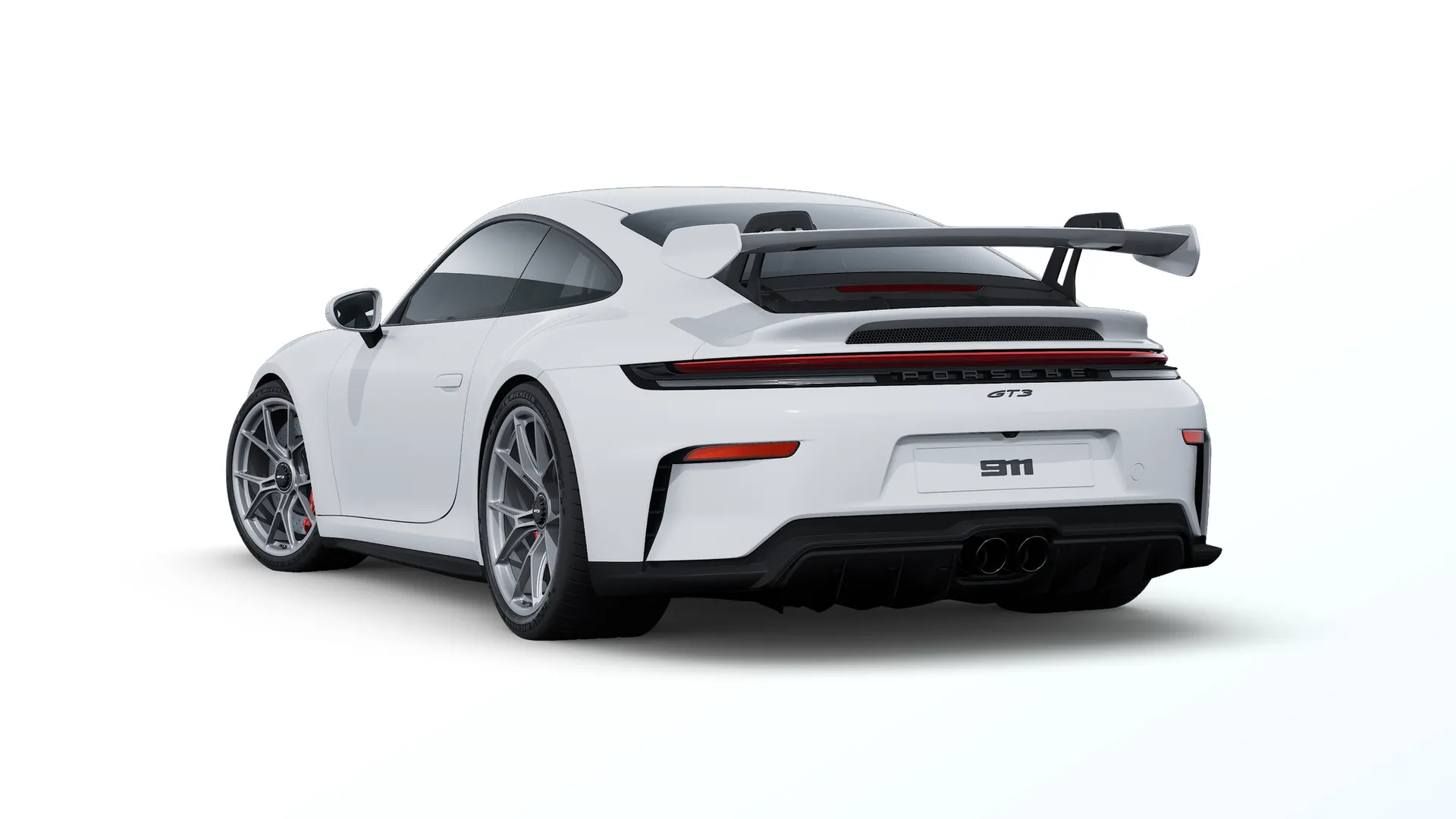 911, 911 GT3, Bílá, rear