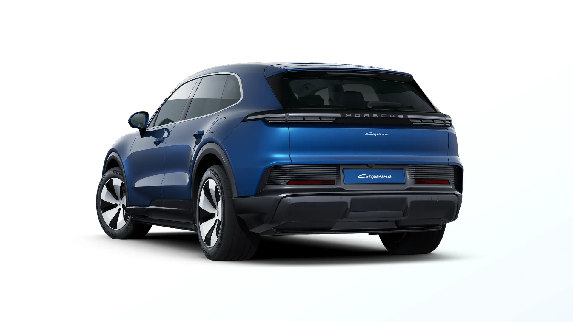 Cayenne Electric, Cayenne Electric, Napali Blue Metallic, rear