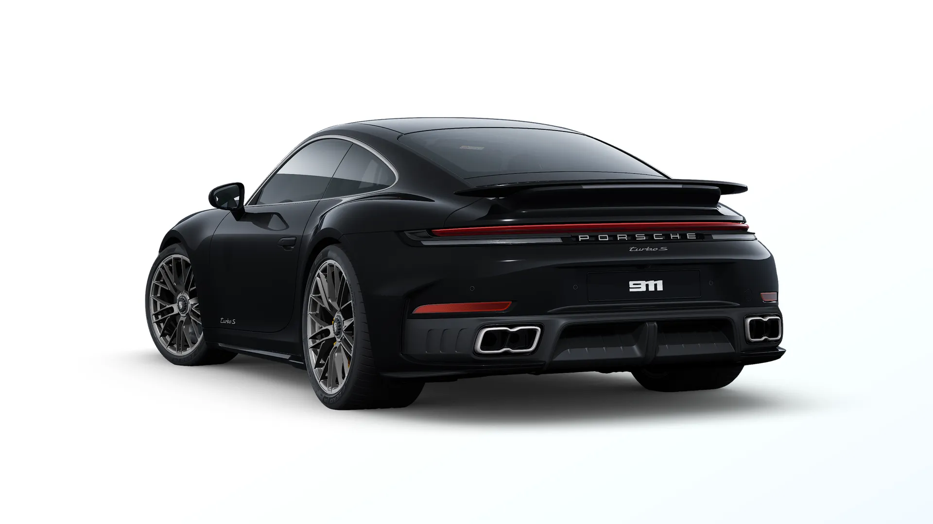 911, 911 Turbo S, Černá, rear