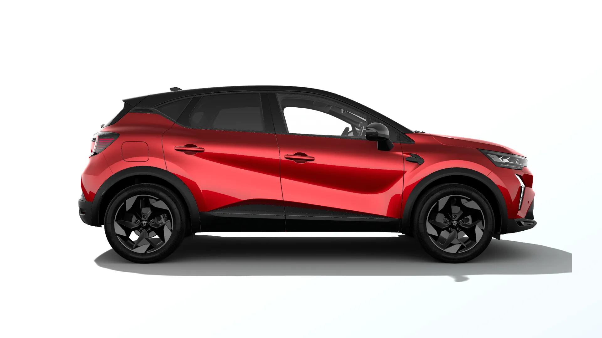 Captur, Techno, červená flamme / střecha černá étoilé, front