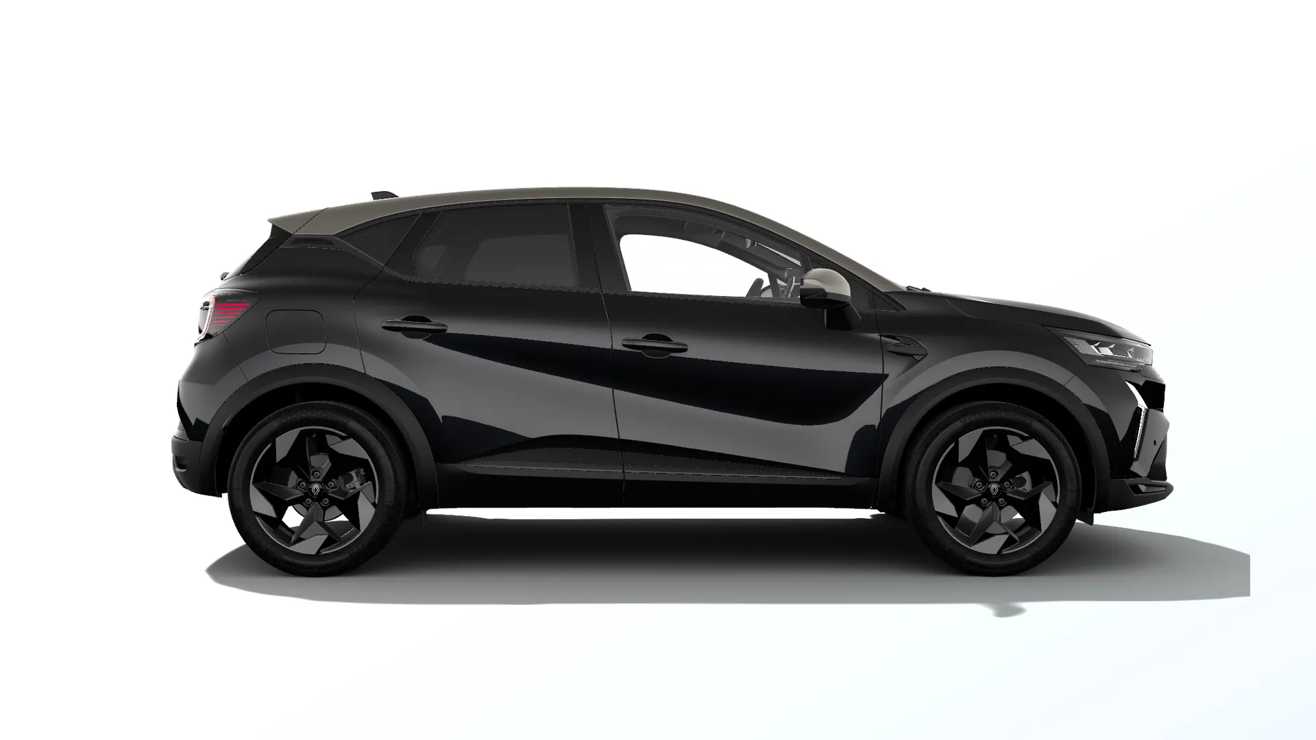Captur, Techno, černá etoilé / béžová perle, front