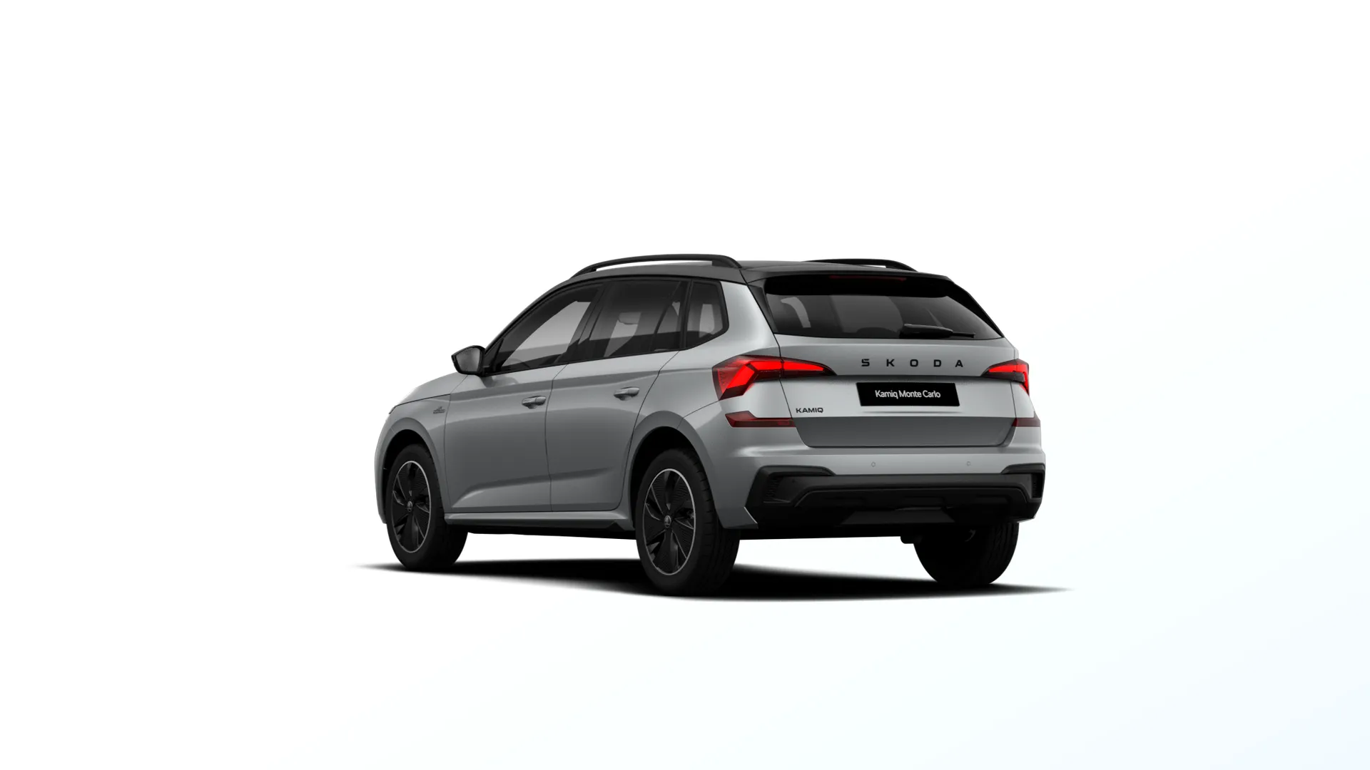 Kamiq, Monte Carlo, Stříbrná Smokey Diamond metalíza Černá Magic metalíza, rear