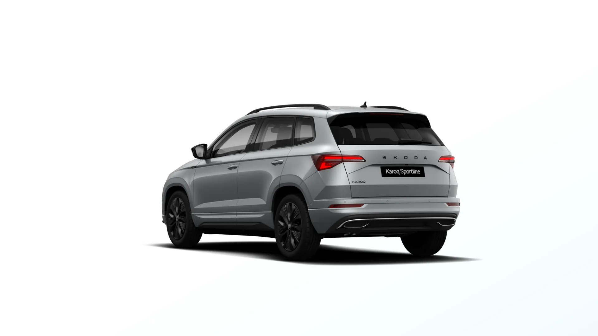 Karoq, Sportline, Stříbrná Smokey Diamond metalíza, rear