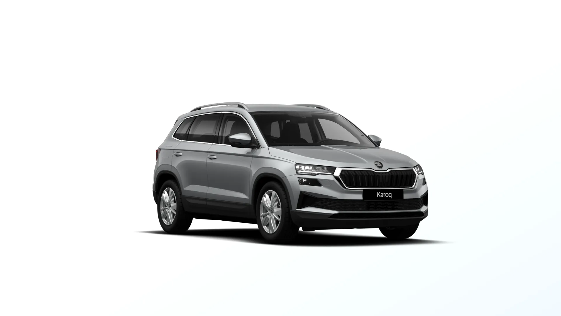 Karoq, Top Selection, Stříbrná Smokey Diamond metalíza, front