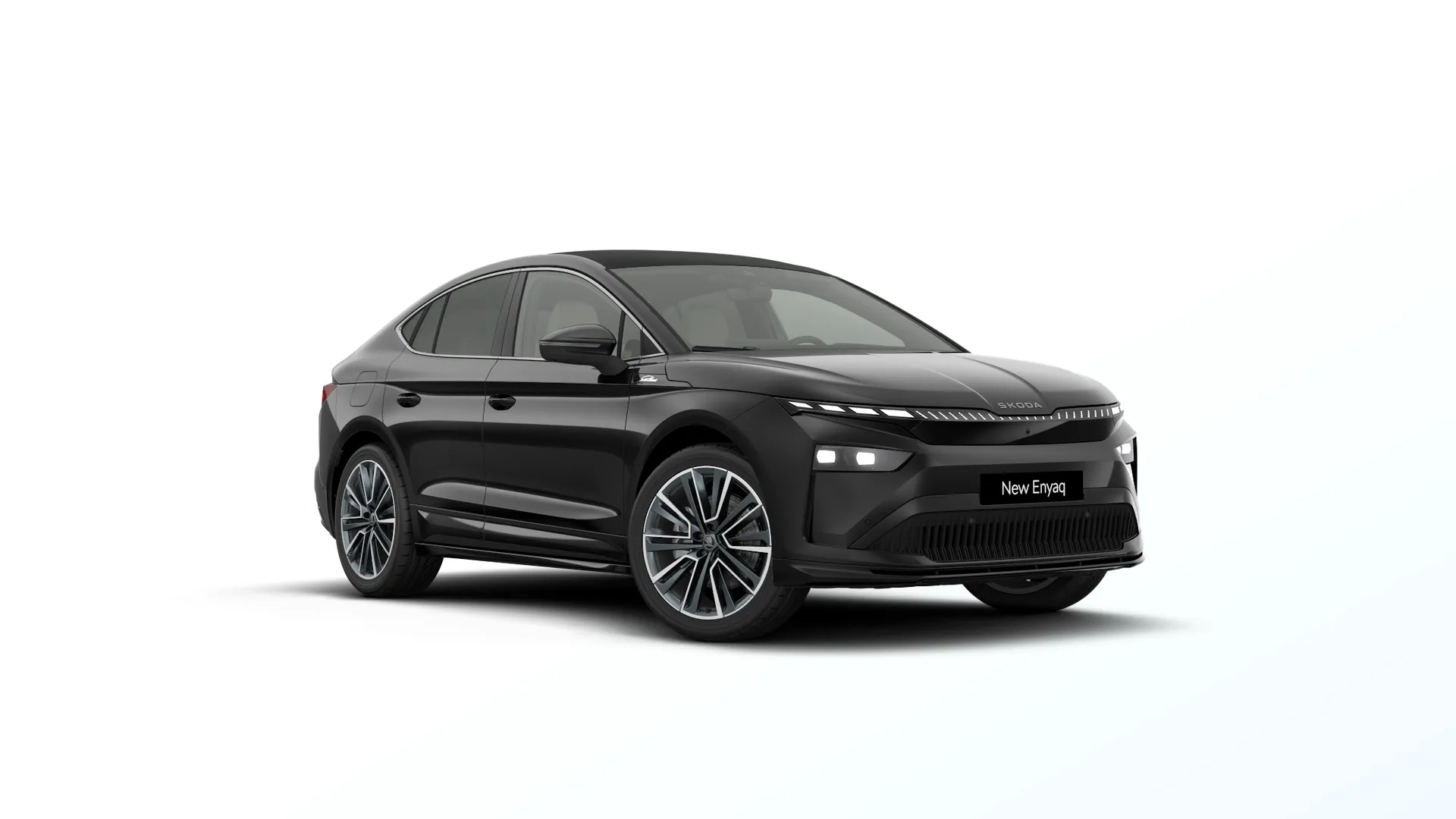 Enyaq Coupé, L&K, Černá Magic metalíza, front