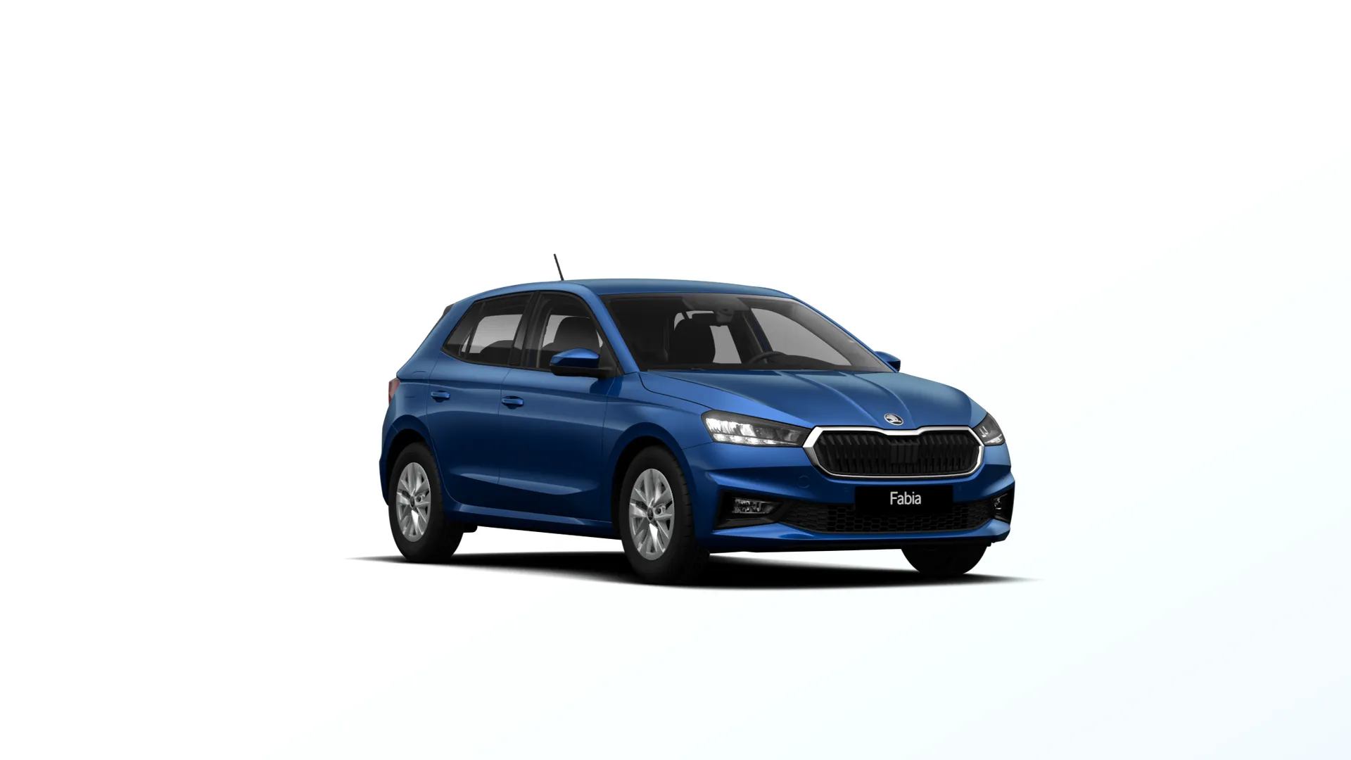 Fabia, Classic, Modrá Race metalíza, front