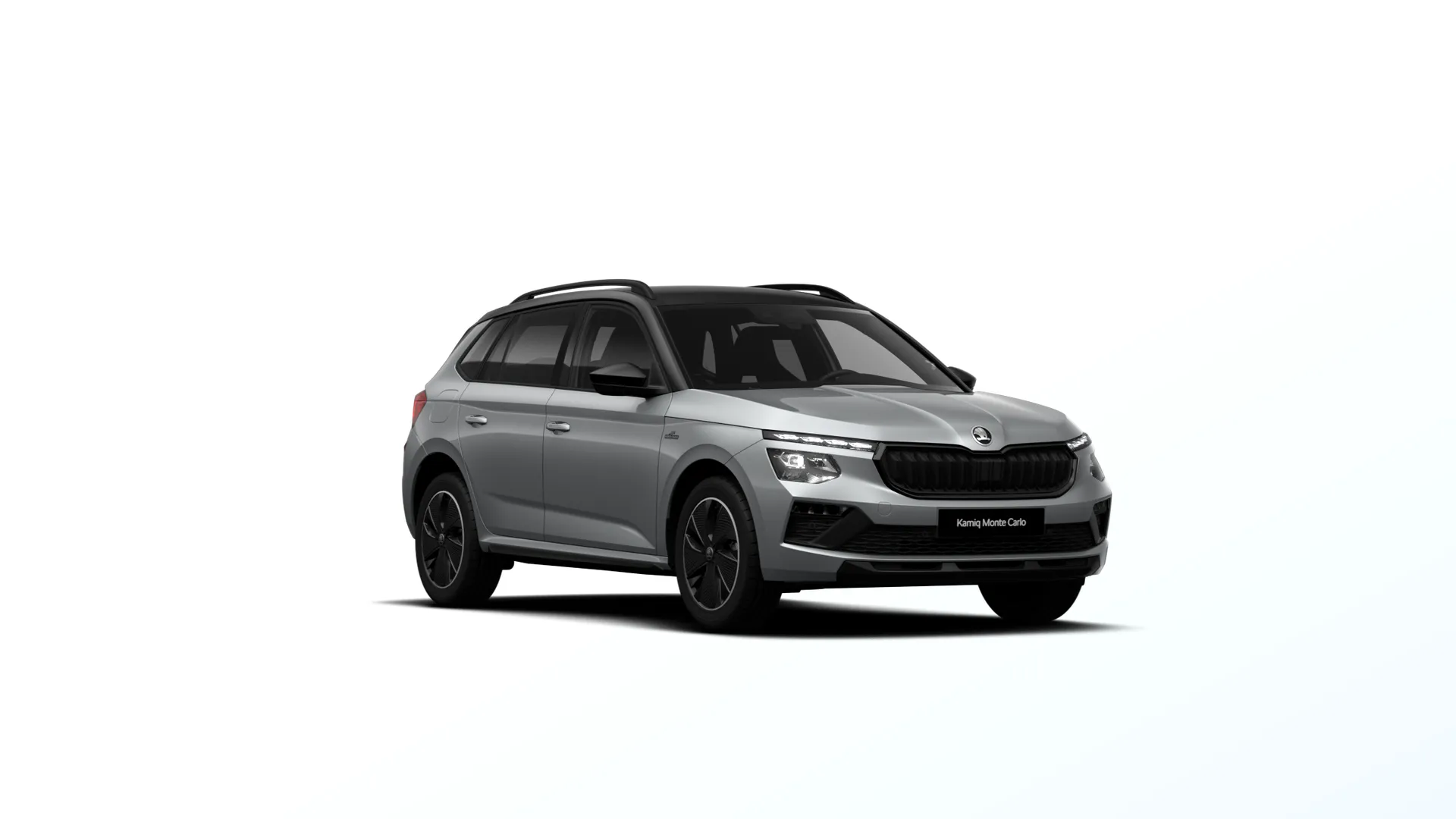 Kamiq, Monte Carlo, Stříbrná Smokey Diamond metalíza Černá Magic metalíza, front