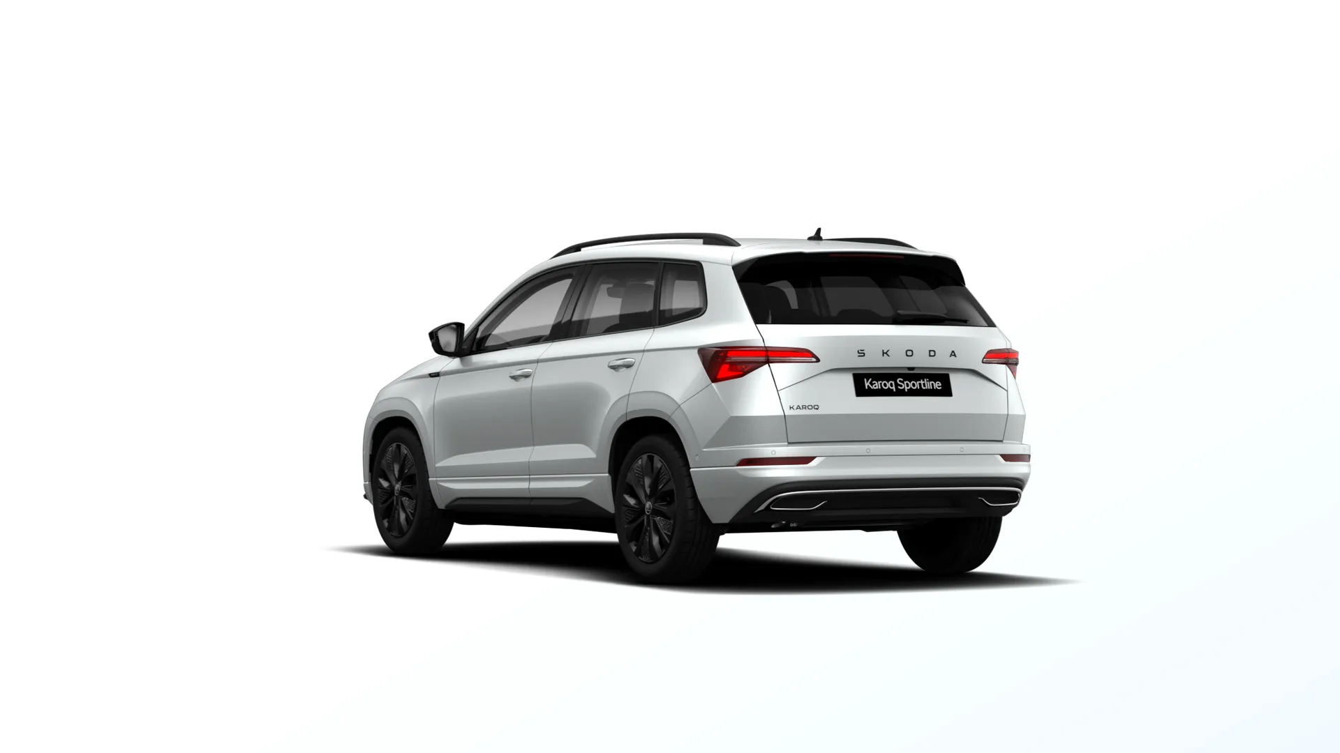 Karoq, Sportline, Bílá Moon metalíza, rear