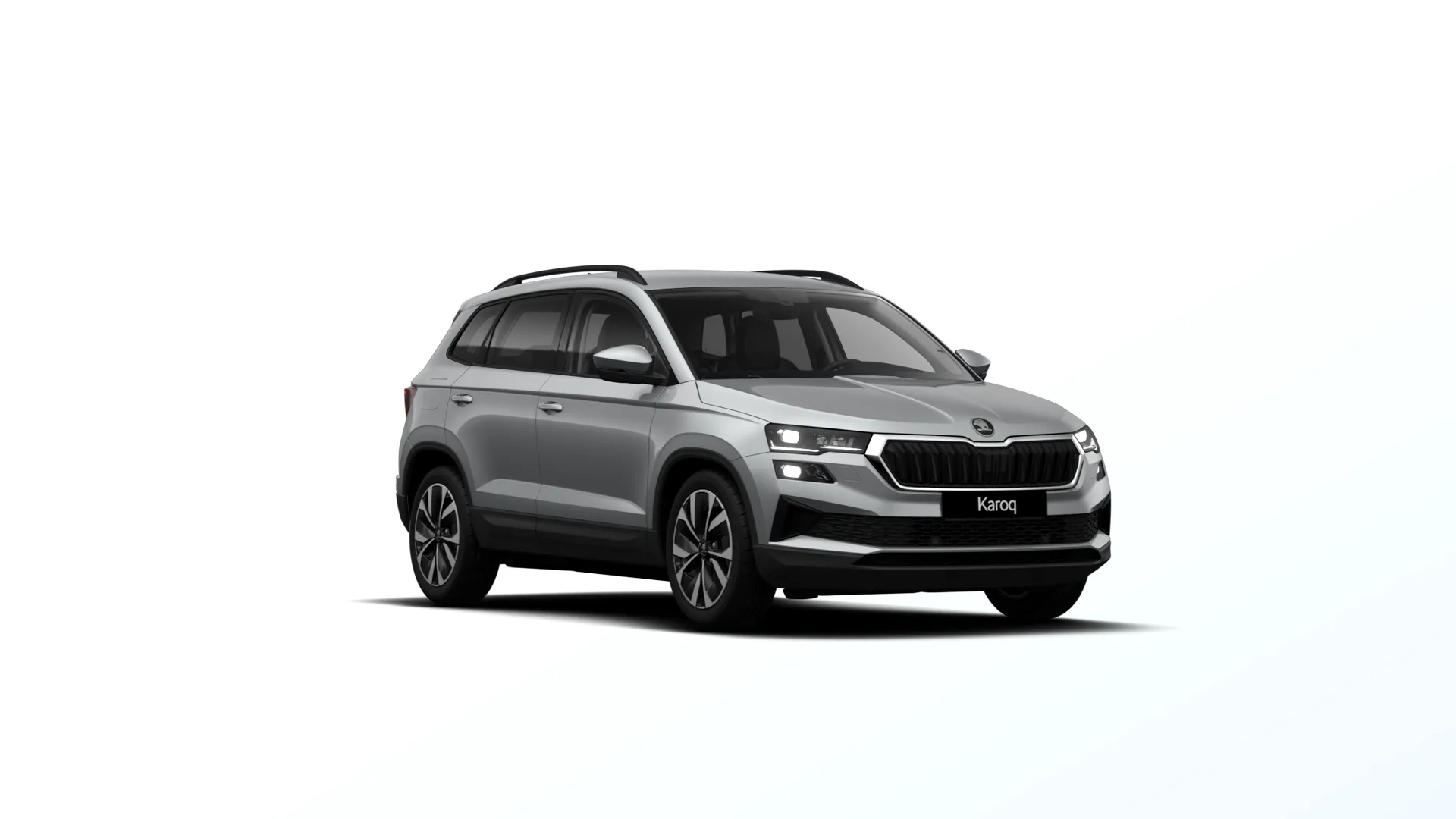 Karoq, Dynamic, Stříbrná Smokey Diamond metalíza, front