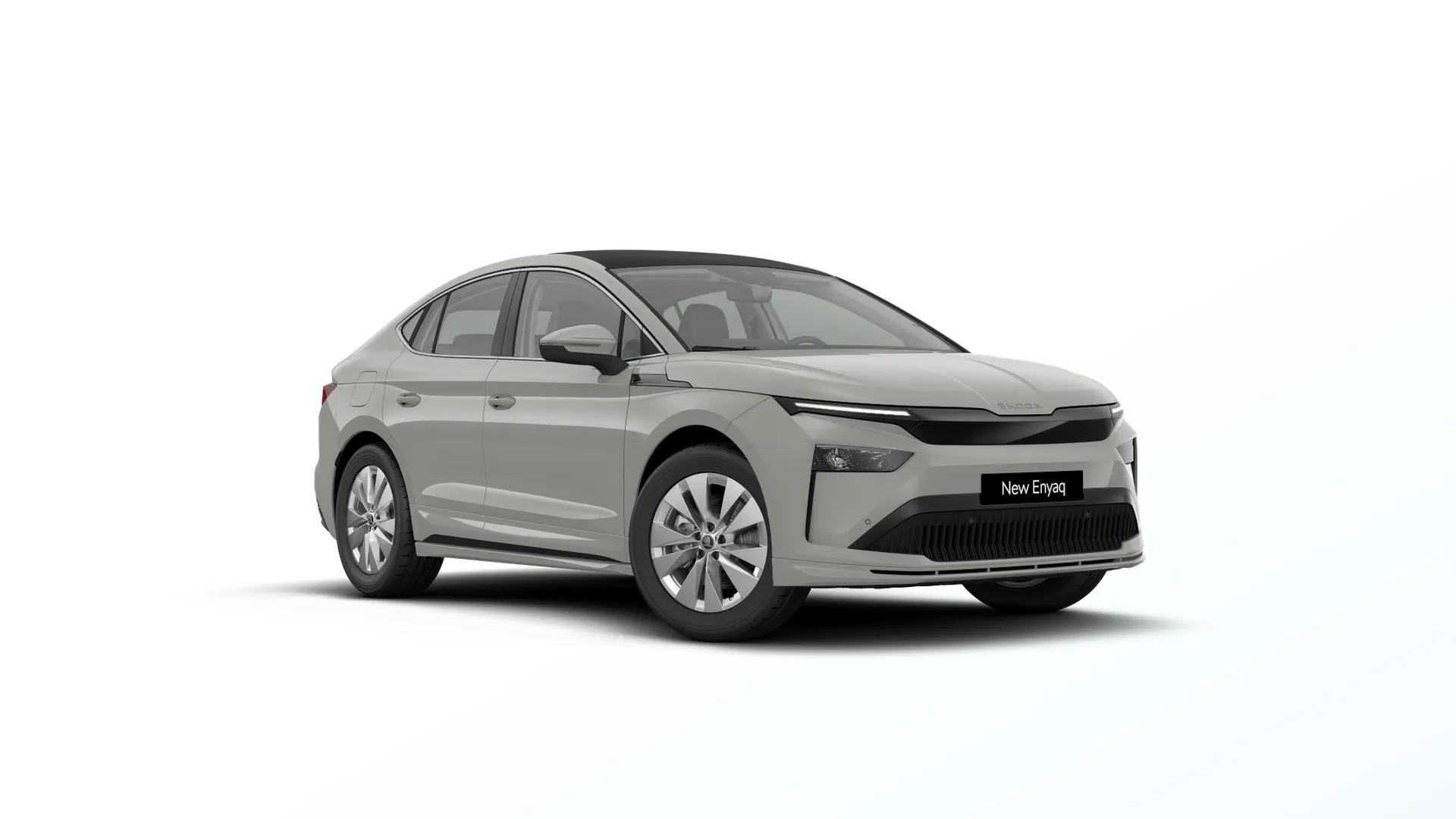 Enyaq Coupé, Selection, Šedá Steel, front