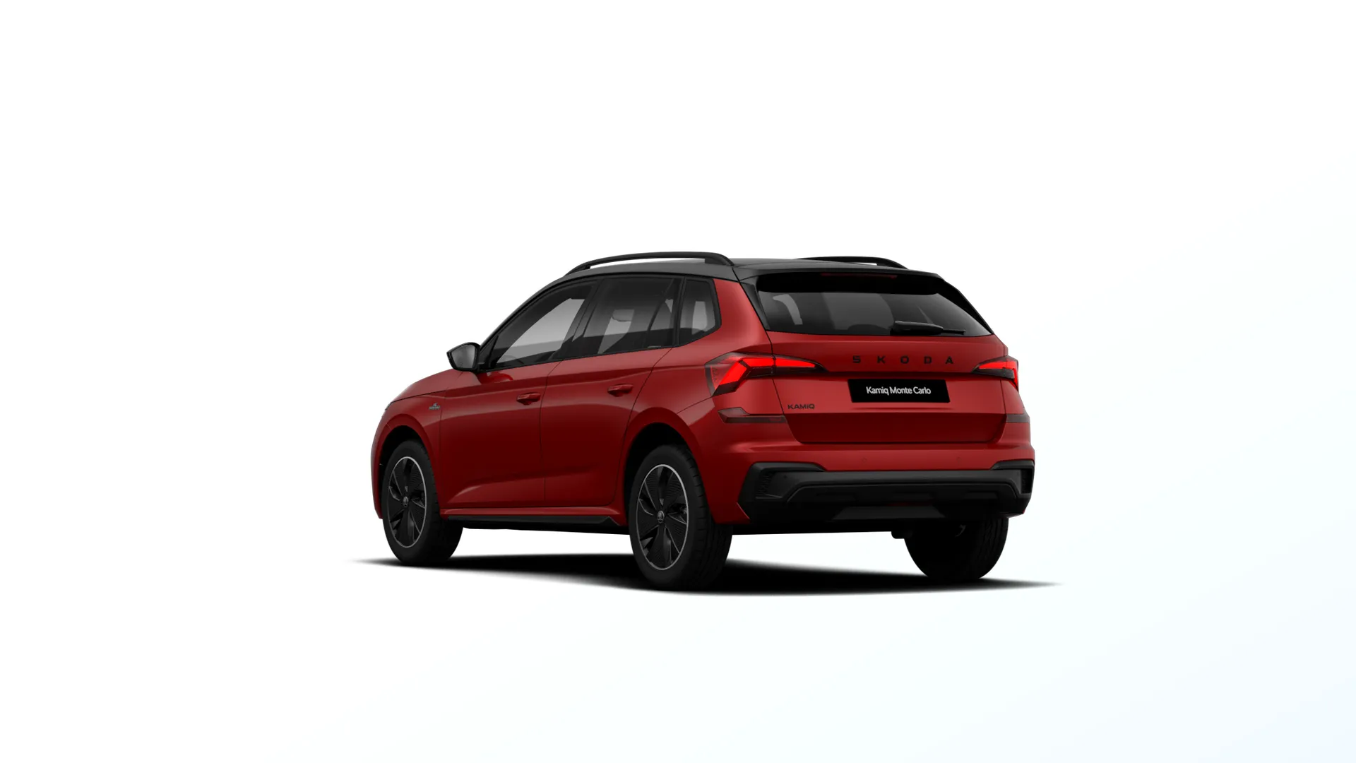 Kamiq, Monte Carlo, Červená Velvet metalíza Černá Magic metalíza, rear