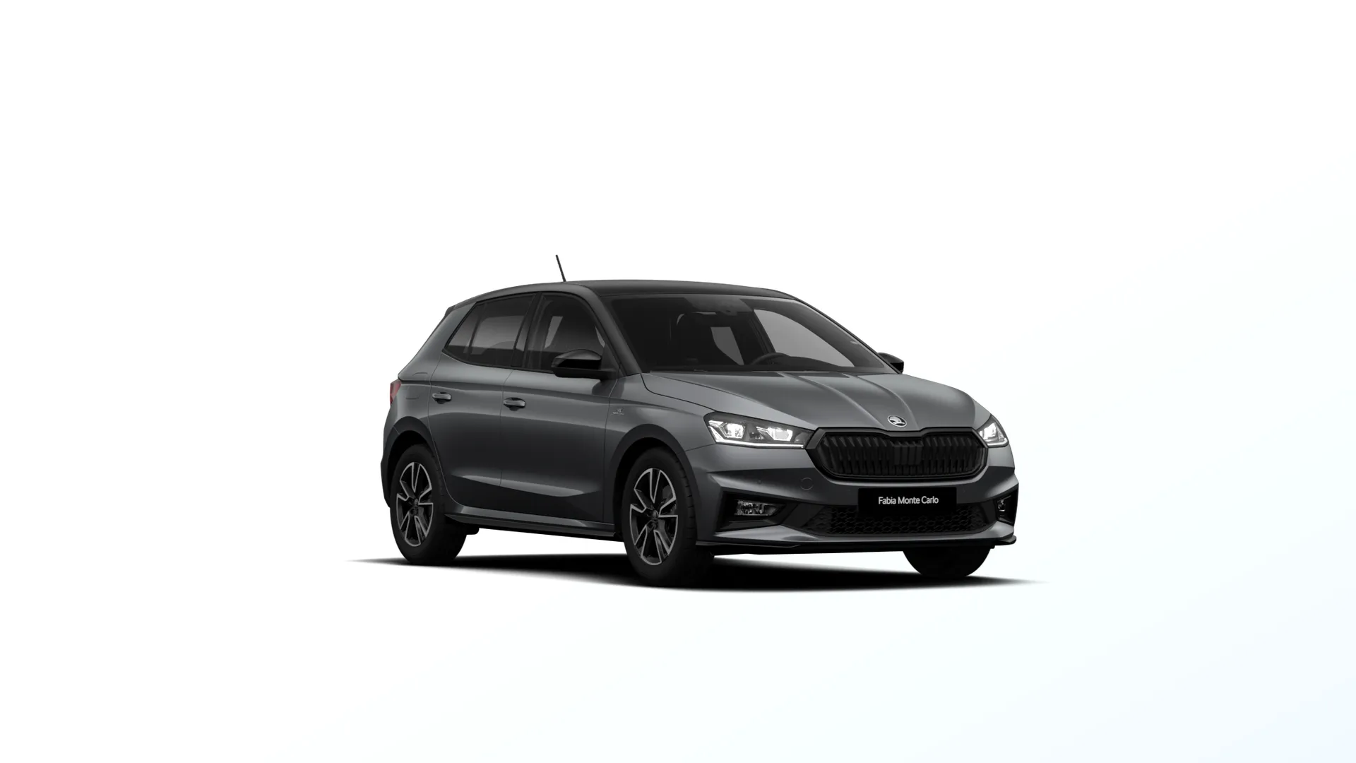 Fabia, Monte Carlo, Šedá Graphite metalíza Černá Magic metalíza, front